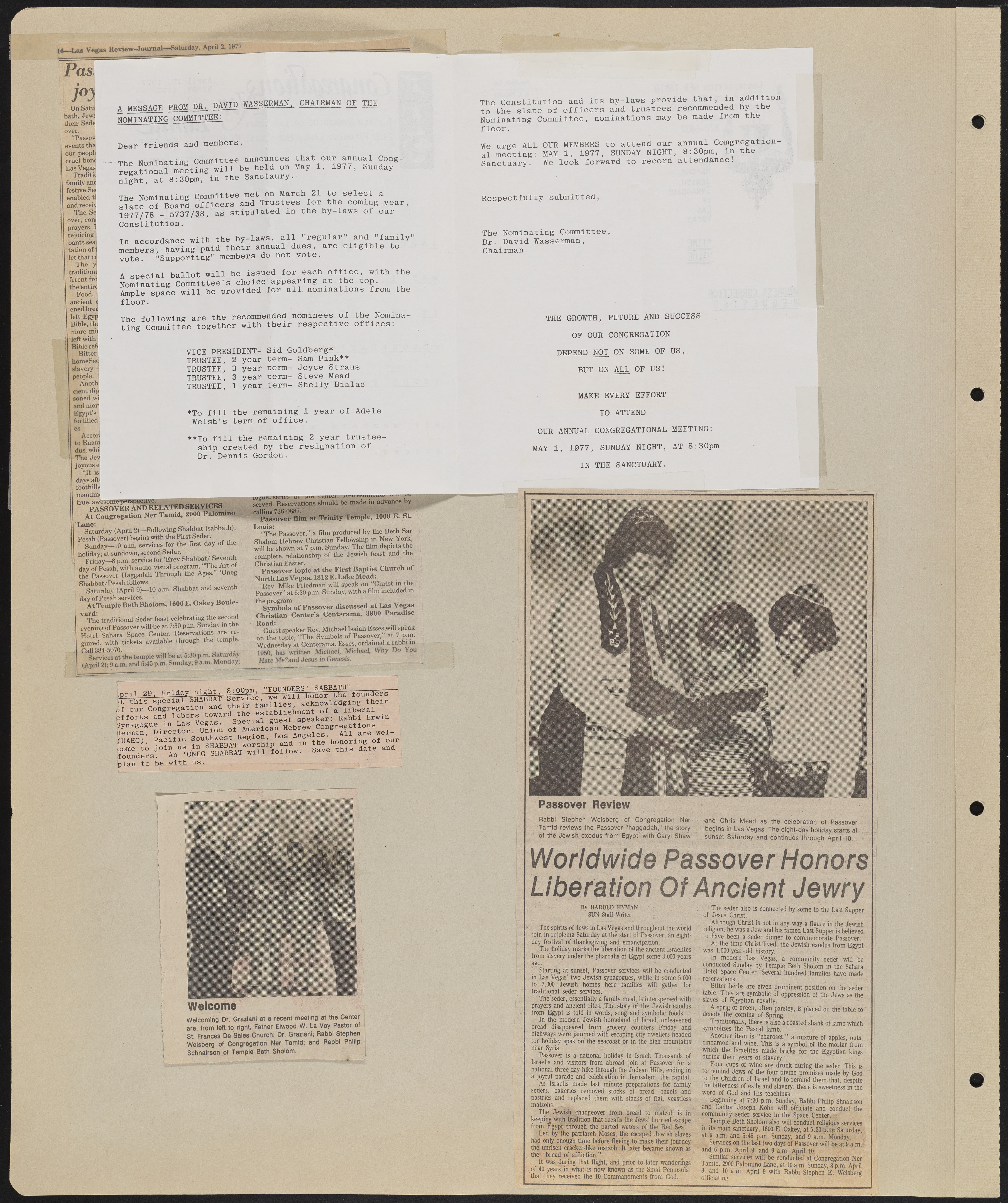Congregation Ner Tamid Scrapbook, image 41
