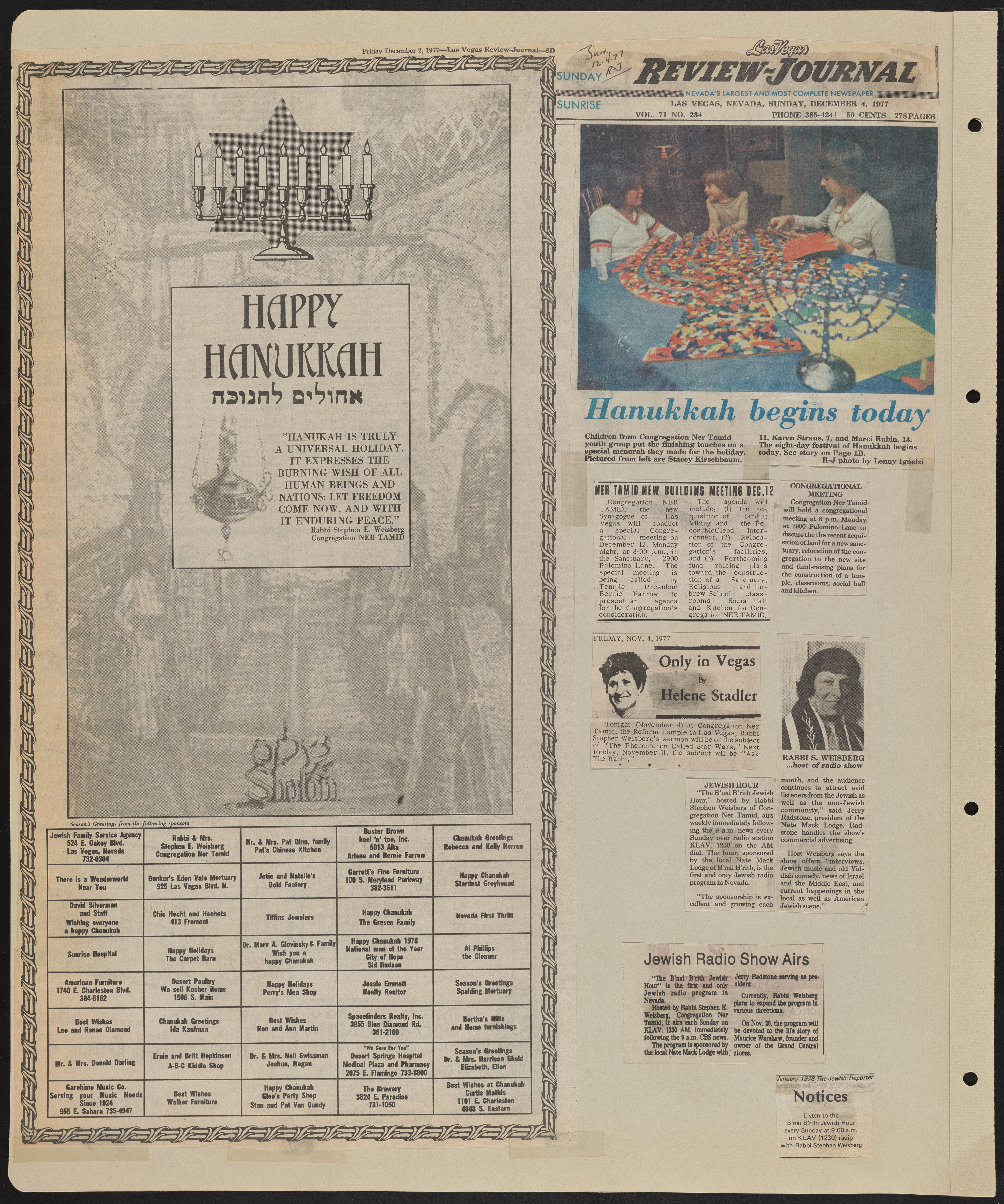 Congregation Ner Tamid Scrapbook, image 49