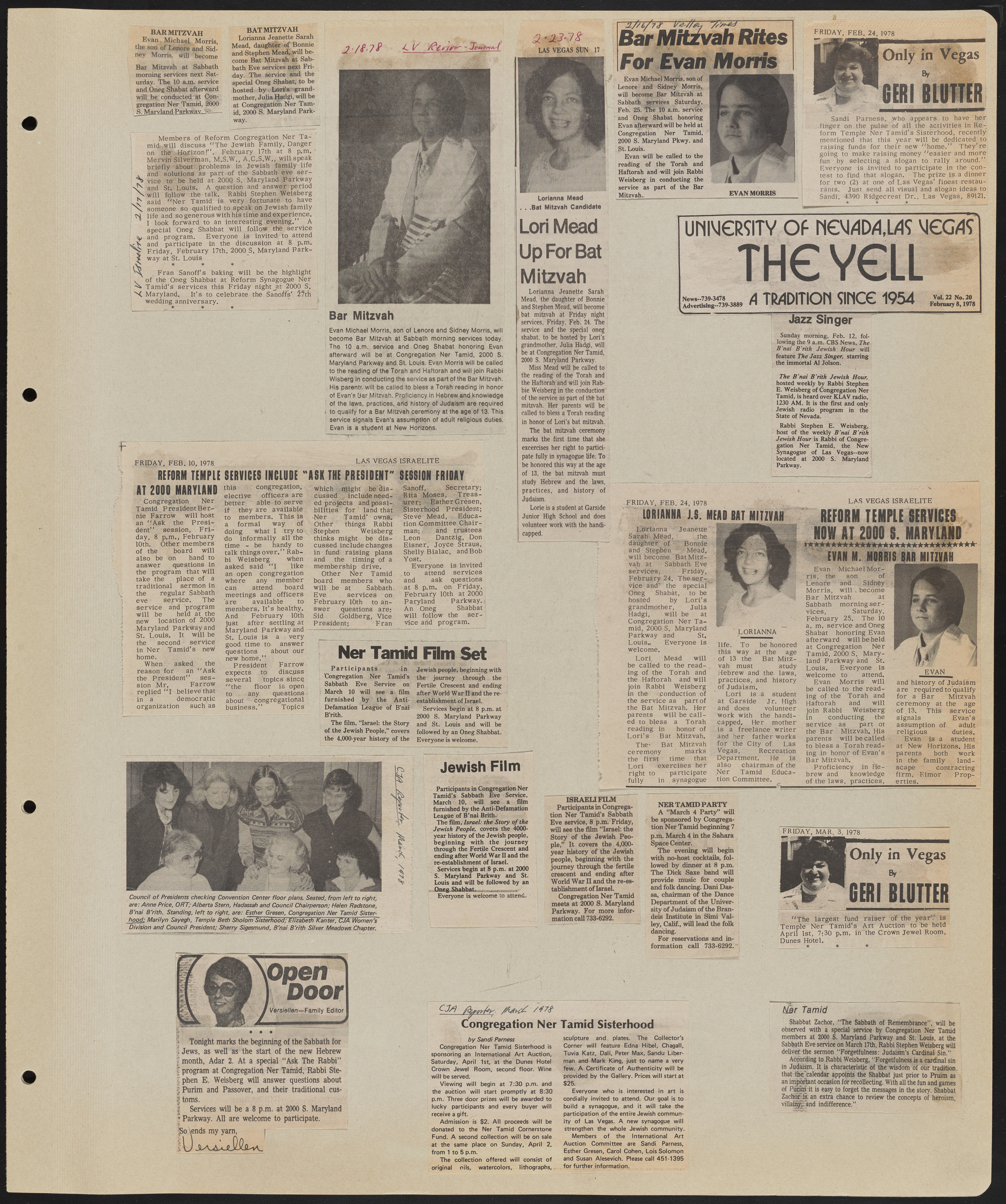 Congregation Ner Tamid Scrapbook, image 52