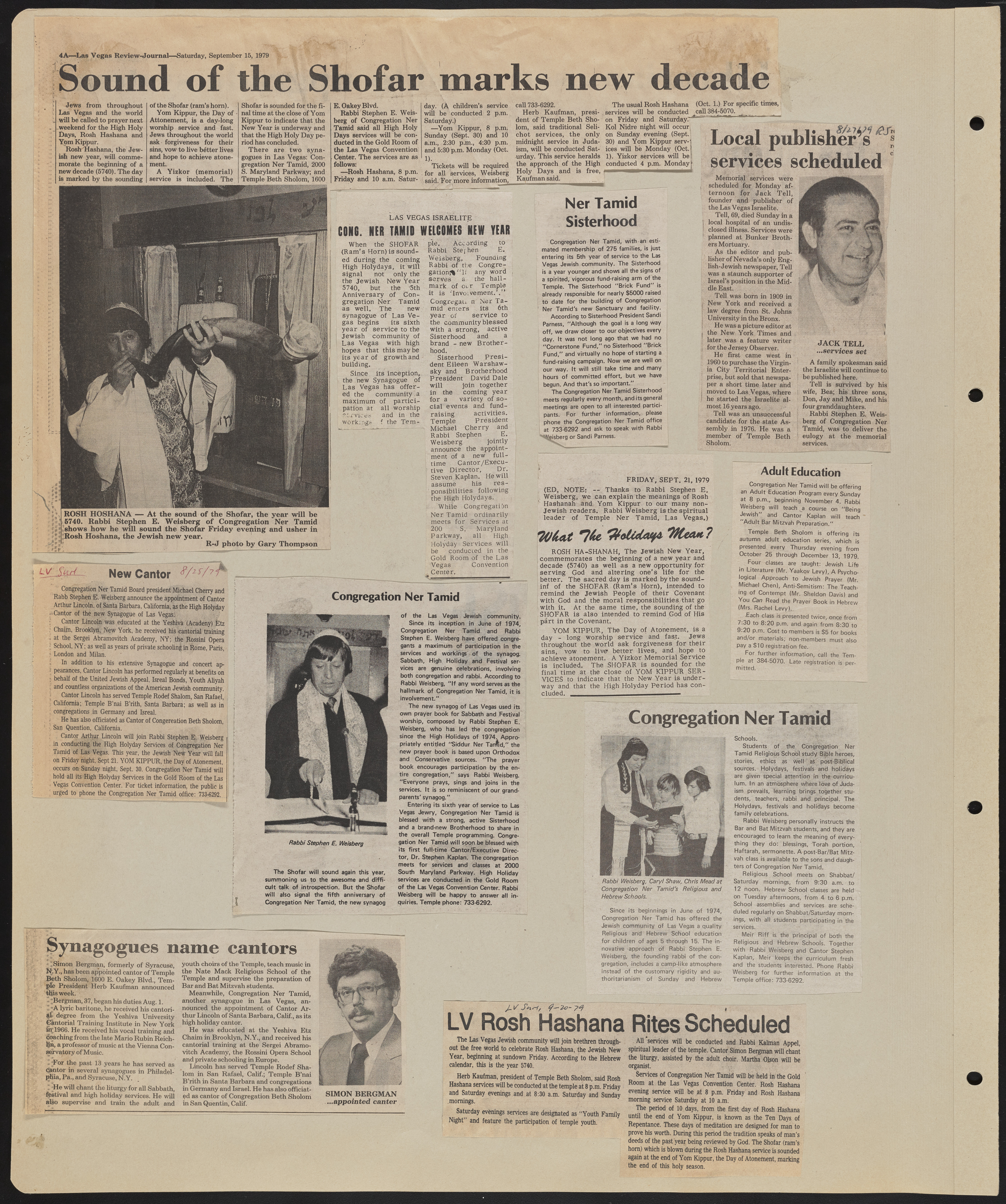Congregation Ner Tamid Scrapbook, image 66