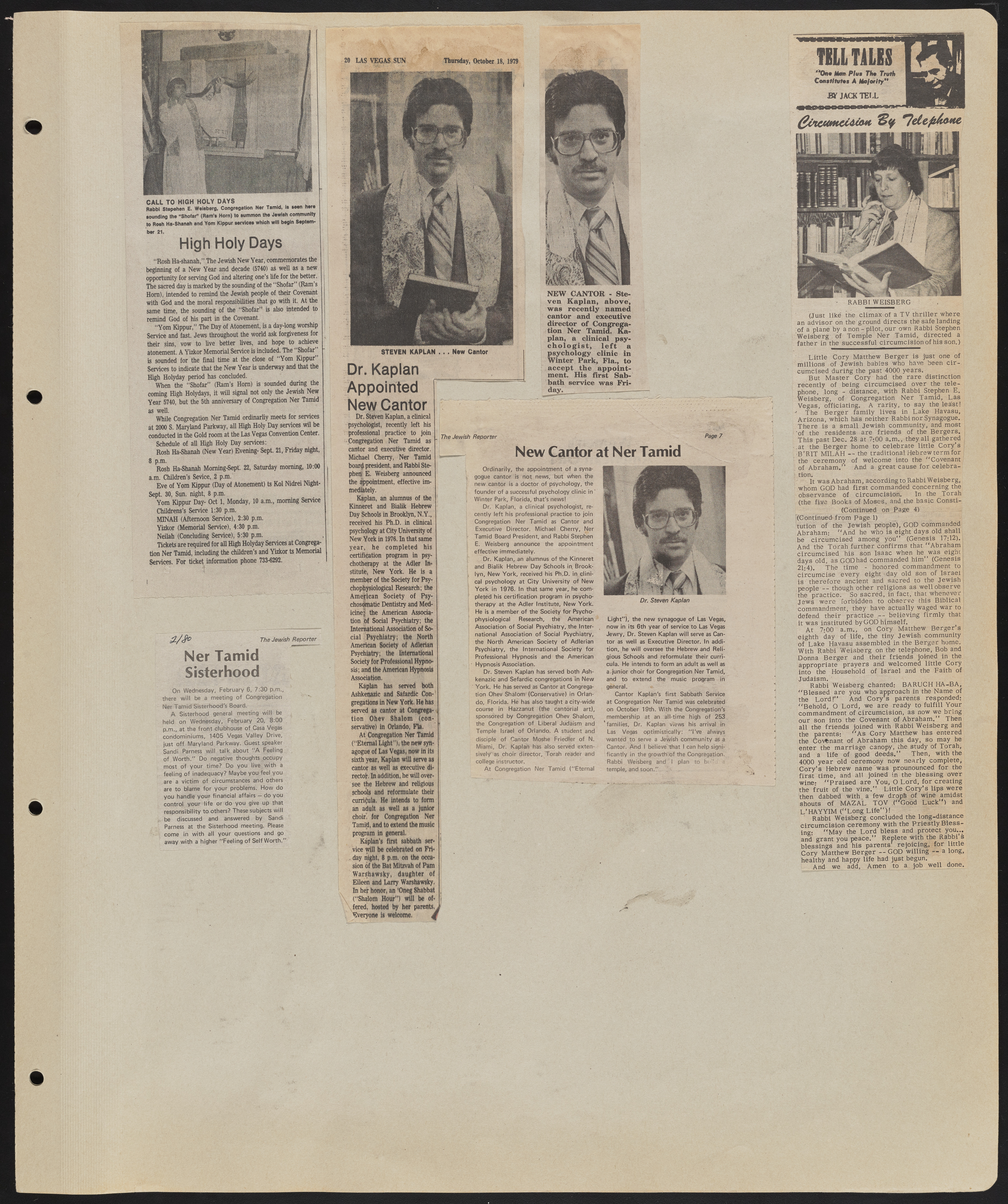 Congregation Ner Tamid Scrapbook, image 67