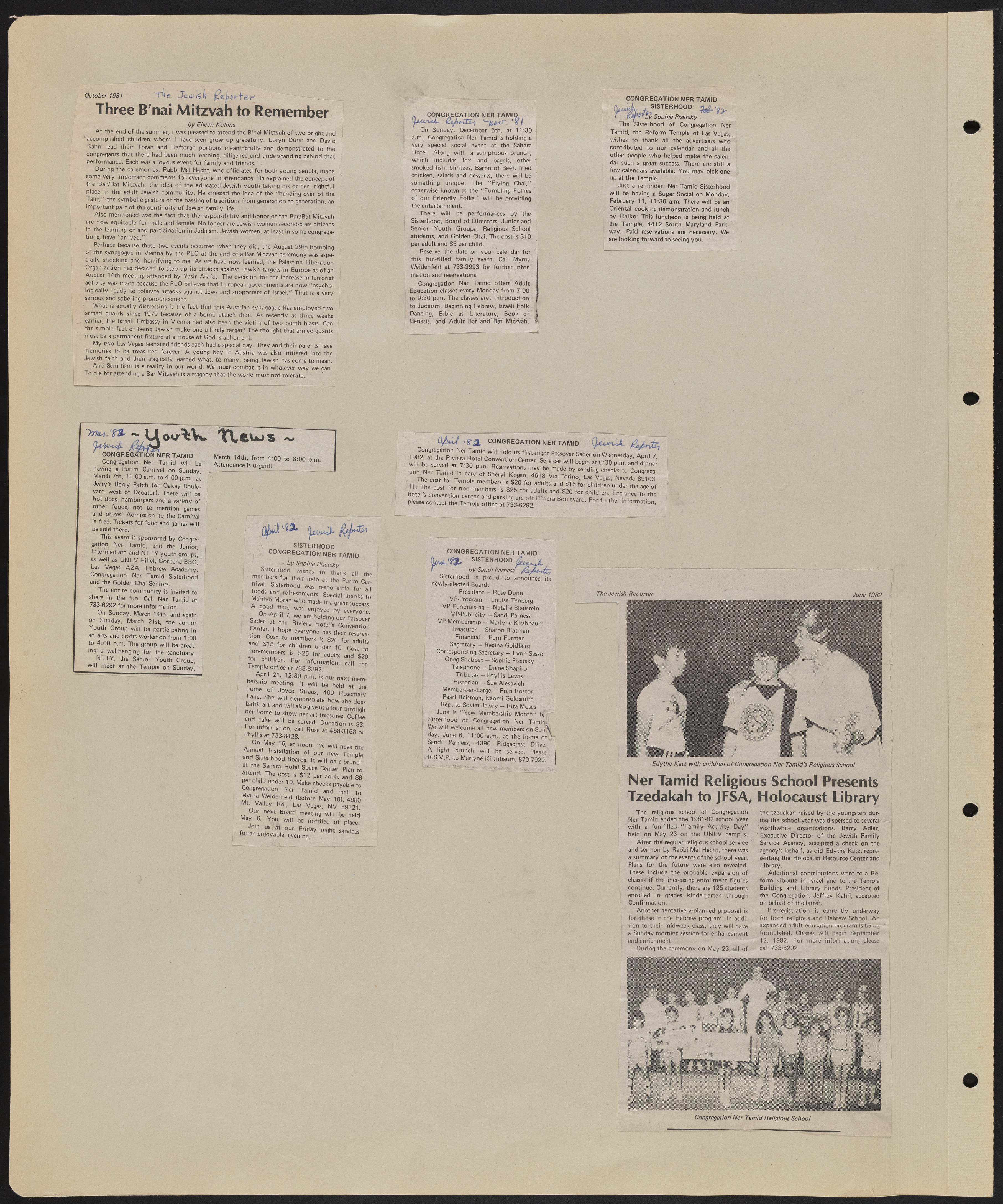 Congregation Ner Tamid Scrapbook, image 68