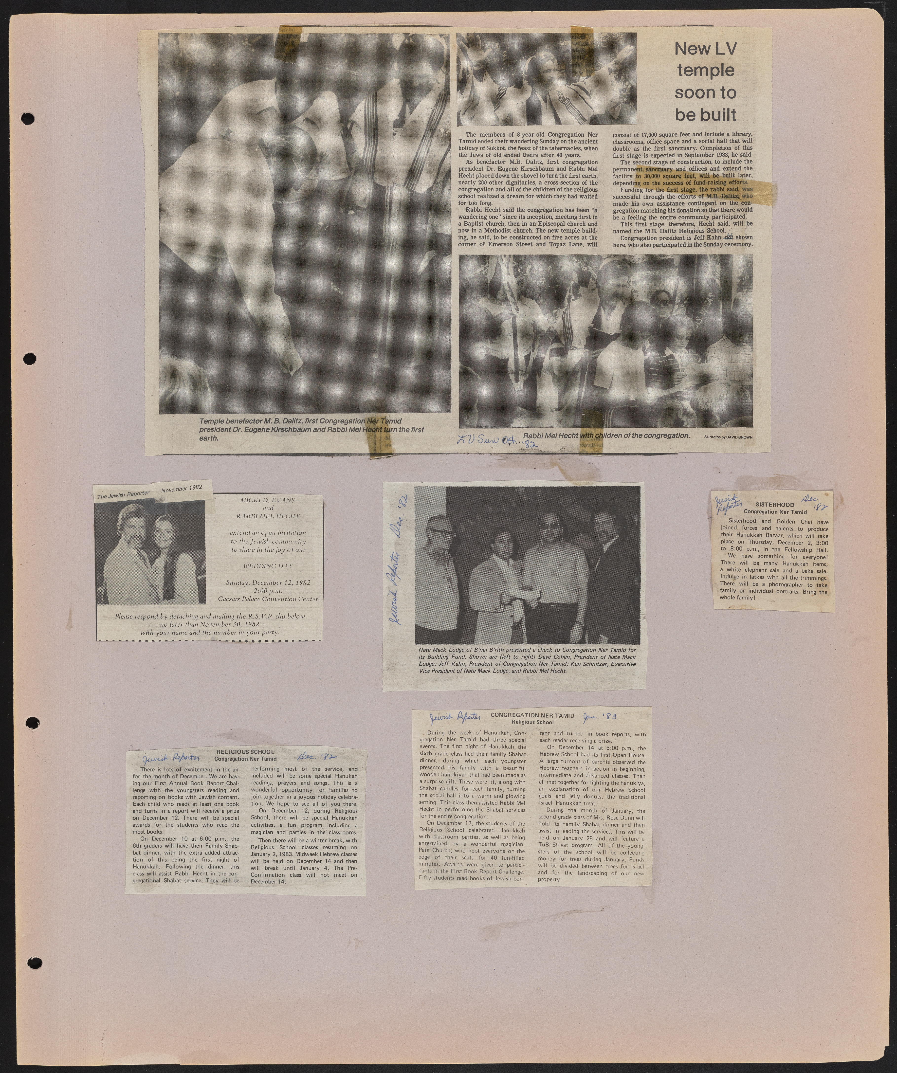 Congregation Ner Tamid Scrapbook, image 73