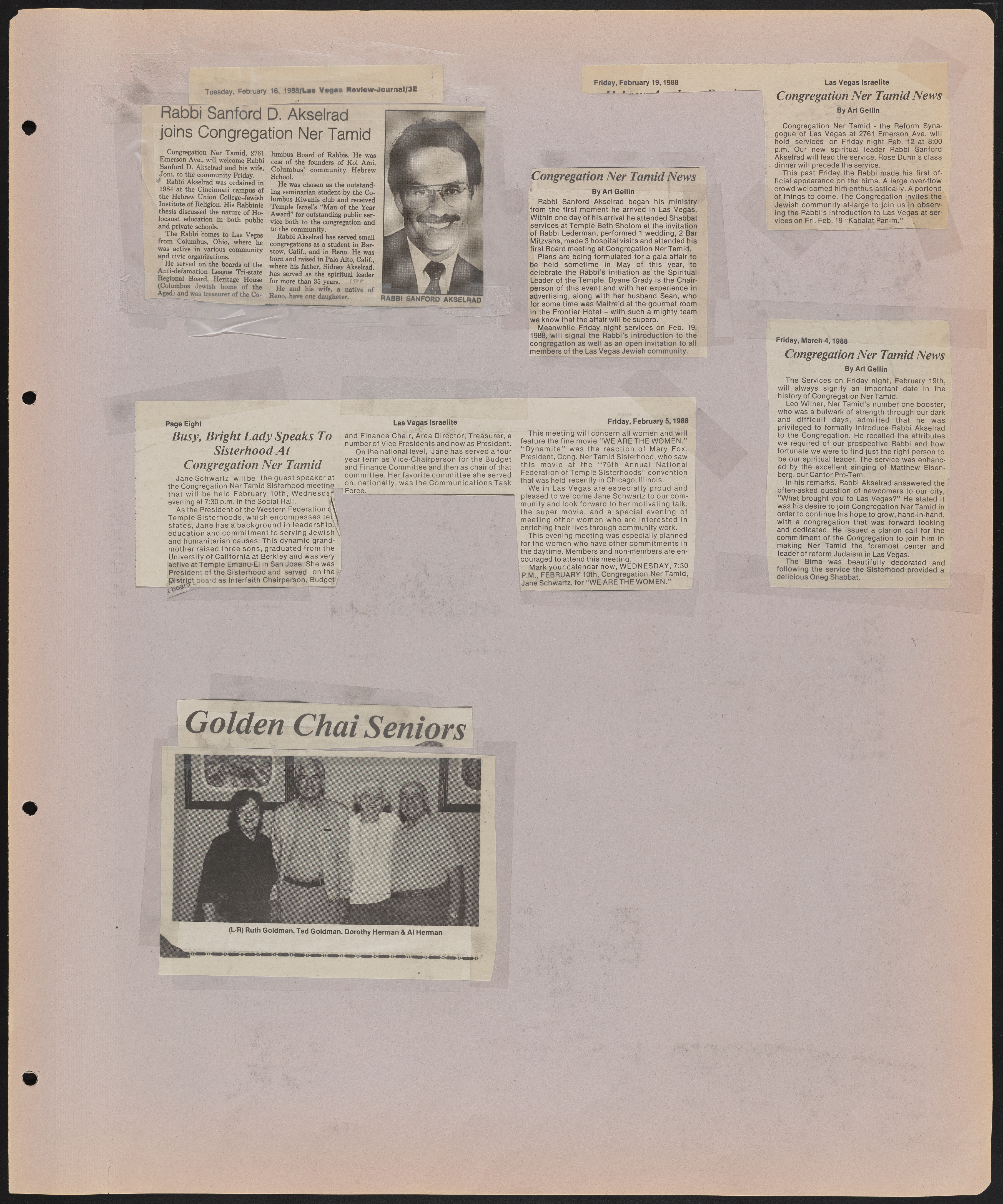 Congregation Ner Tamid Scrapbook, image 76