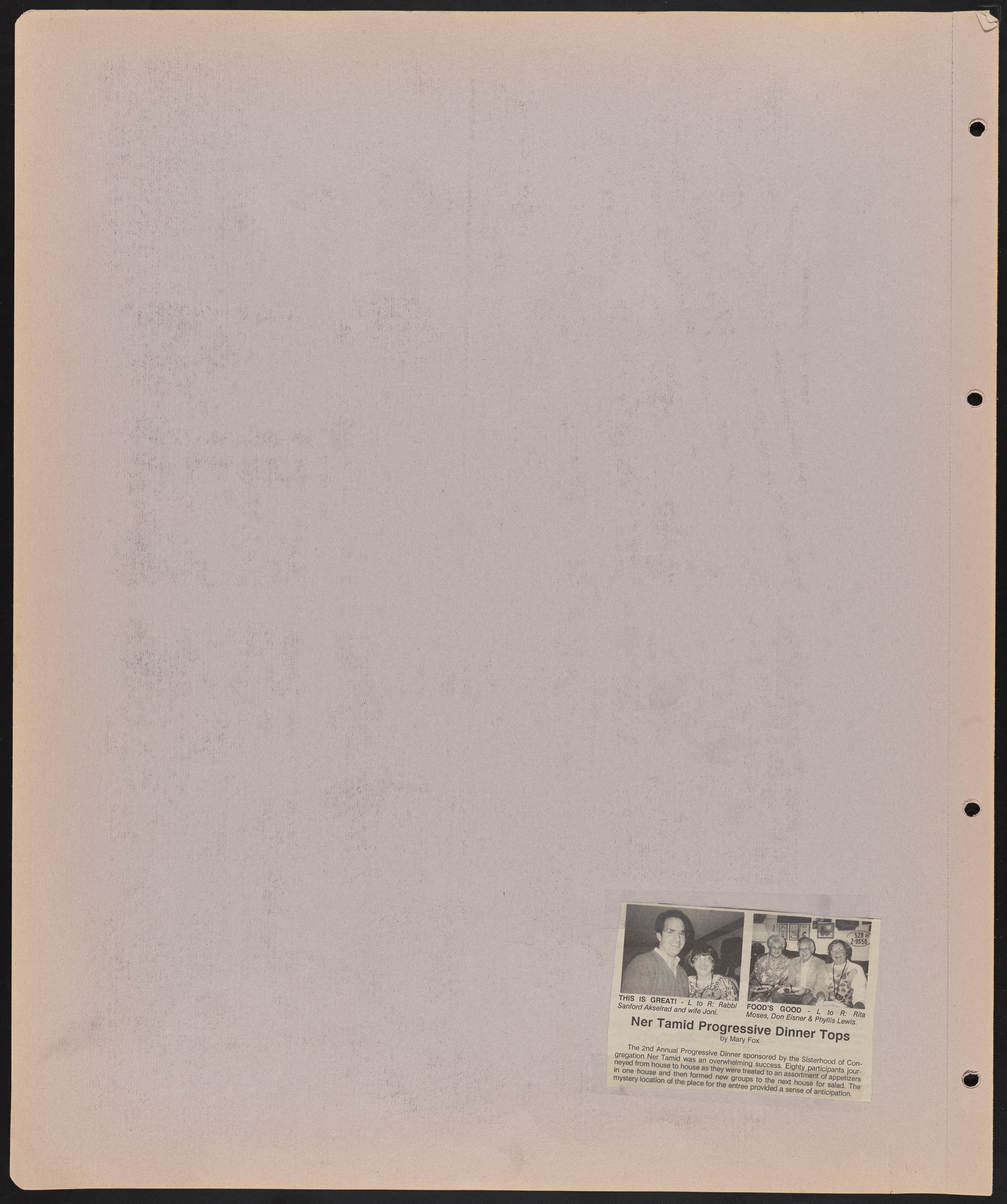 Congregation Ner Tamid Scrapbook, image 77