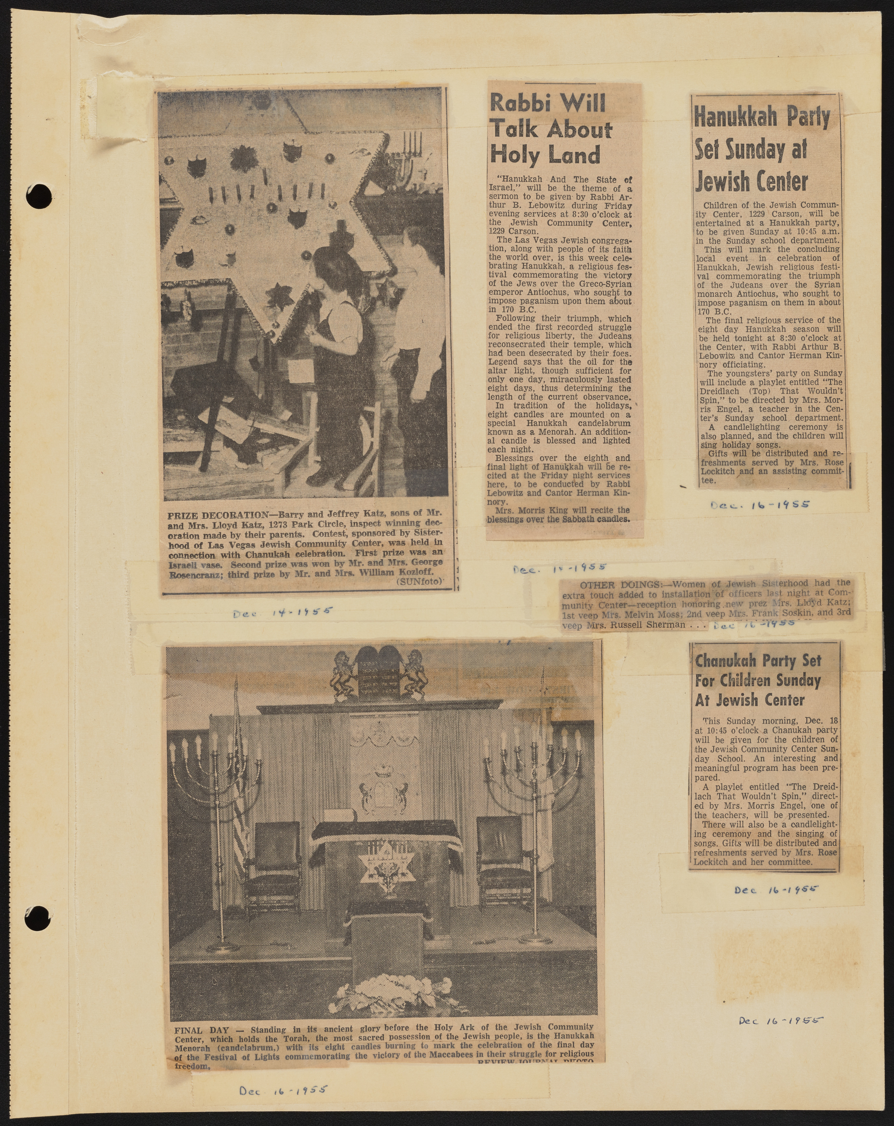 Temple Beth Sholom Sisterhood scrapbook, image 02