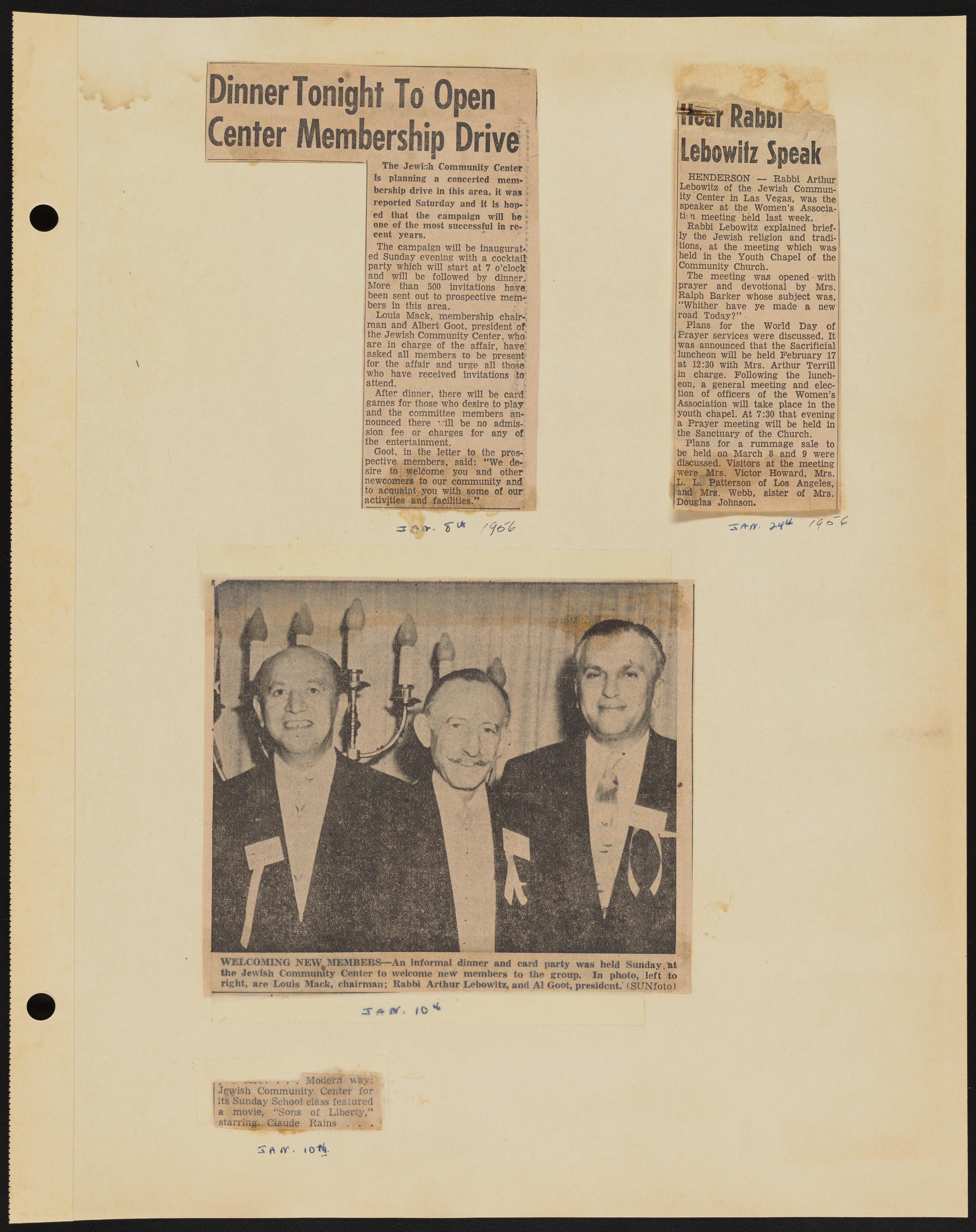 Temple Beth Sholom Sisterhood scrapbook, image 07