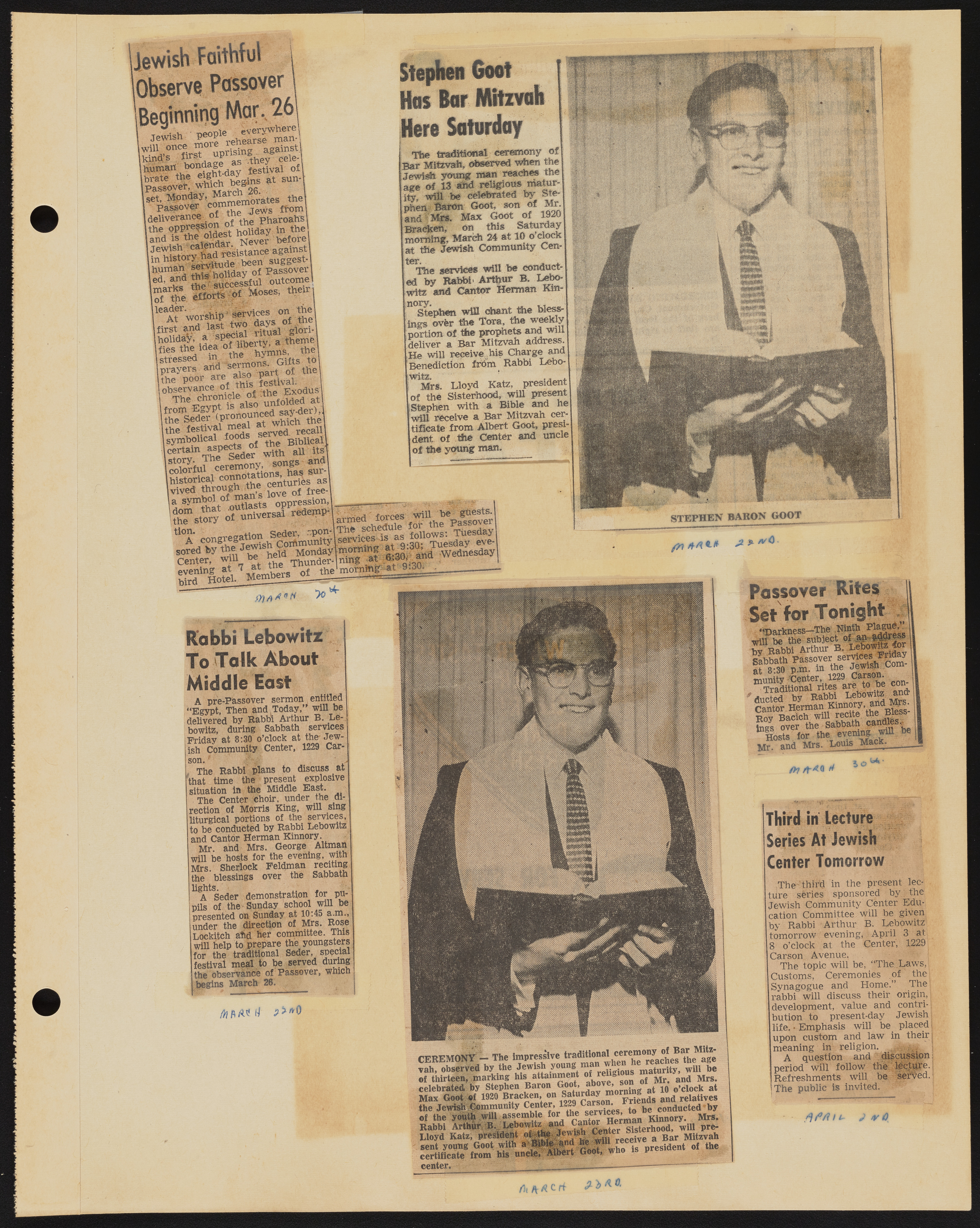 Temple Beth Sholom Sisterhood scrapbook, image 19
