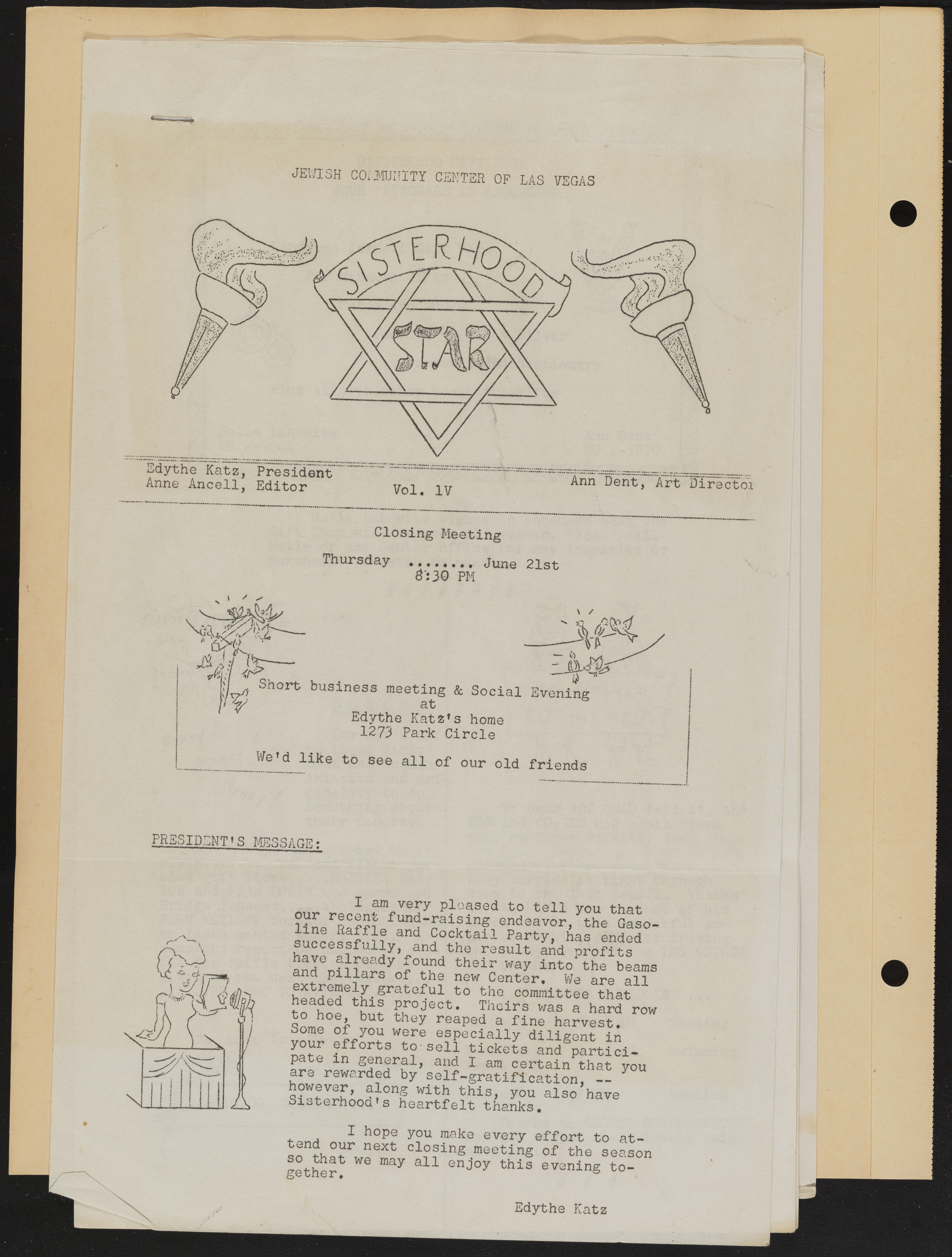 Temple Beth Sholom Sisterhood scrapbook, image 56