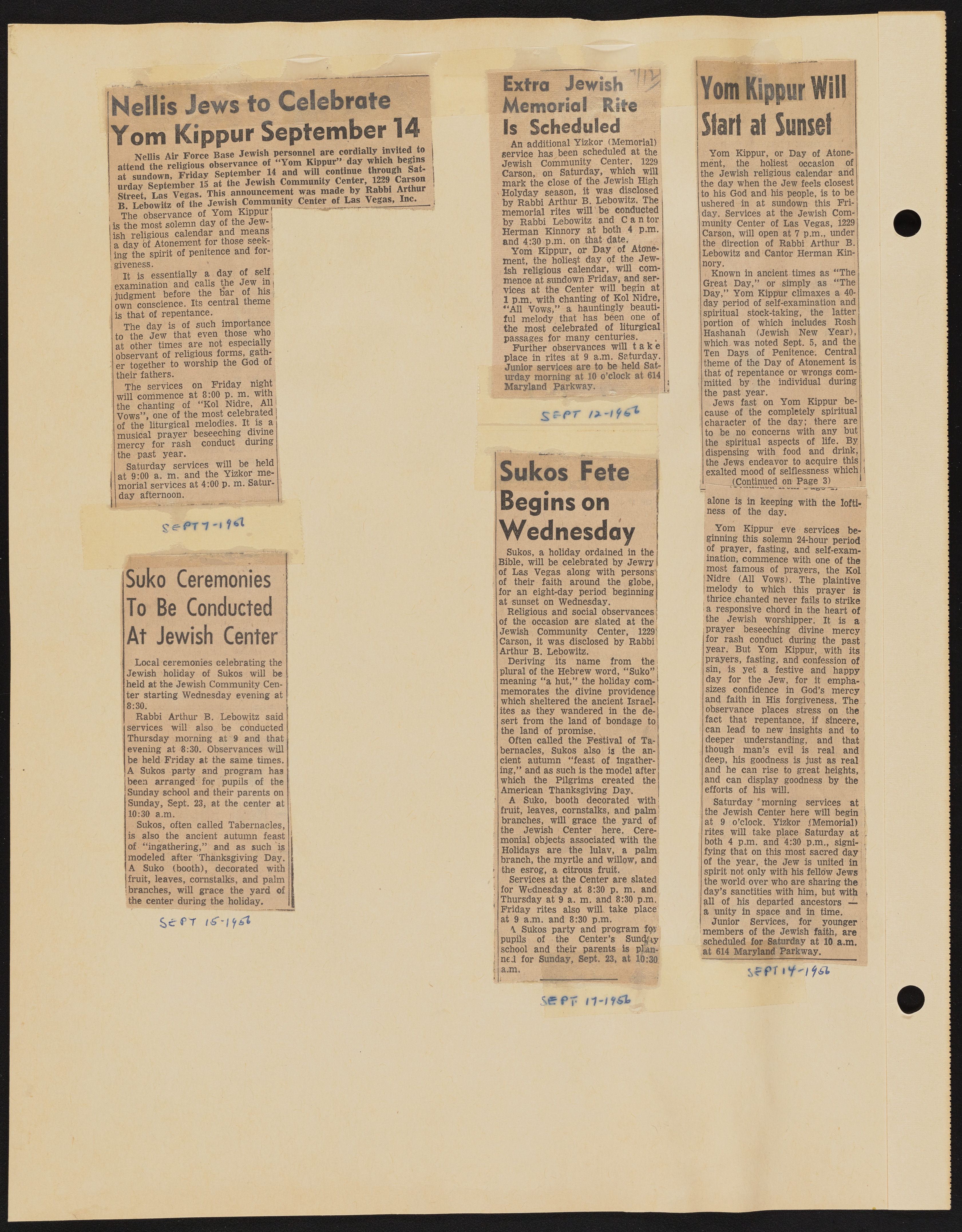 Temple Beth Sholom Sisterhood scrapbook, image 64