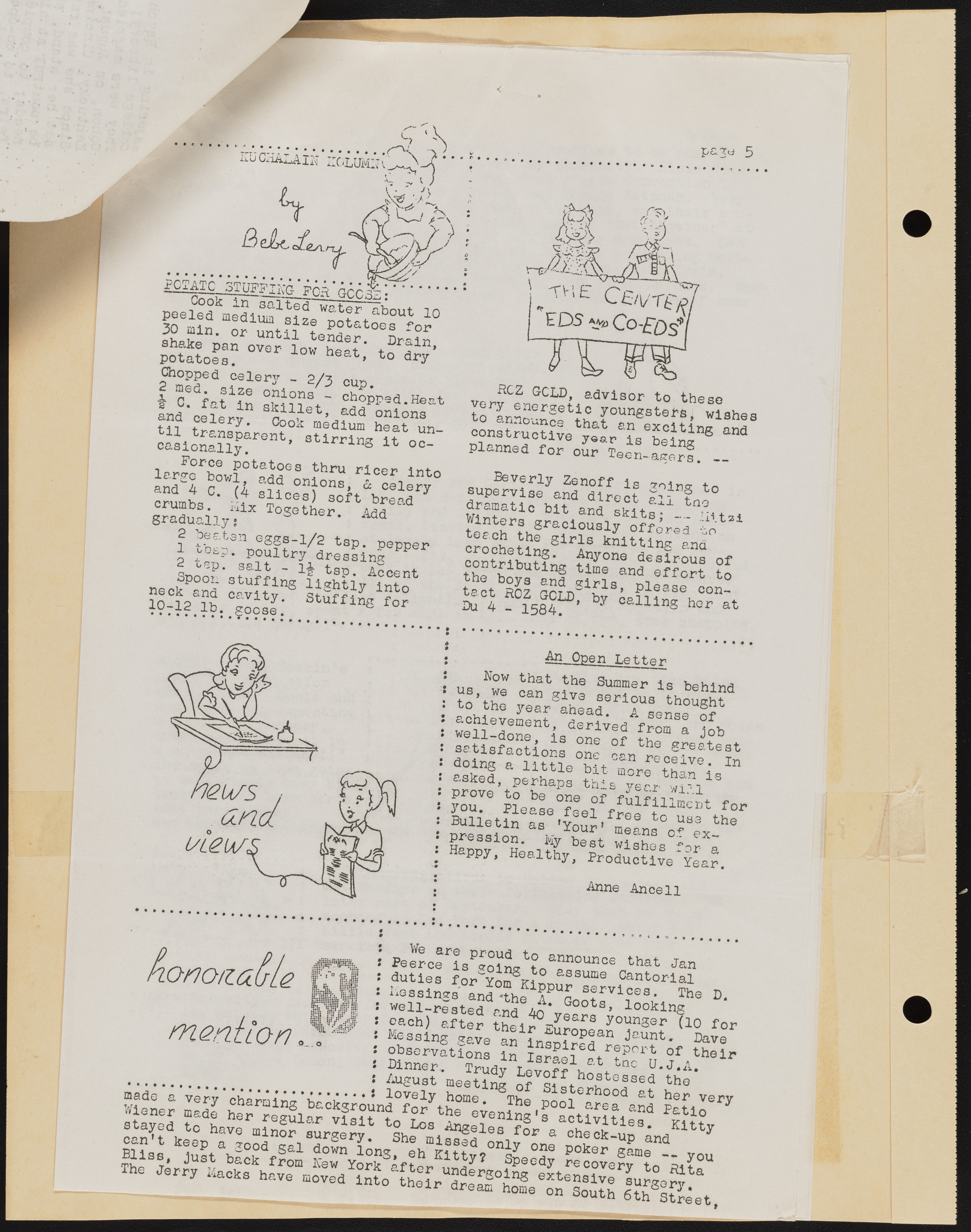 Temple Beth Sholom Sisterhood scrapbook, image 73