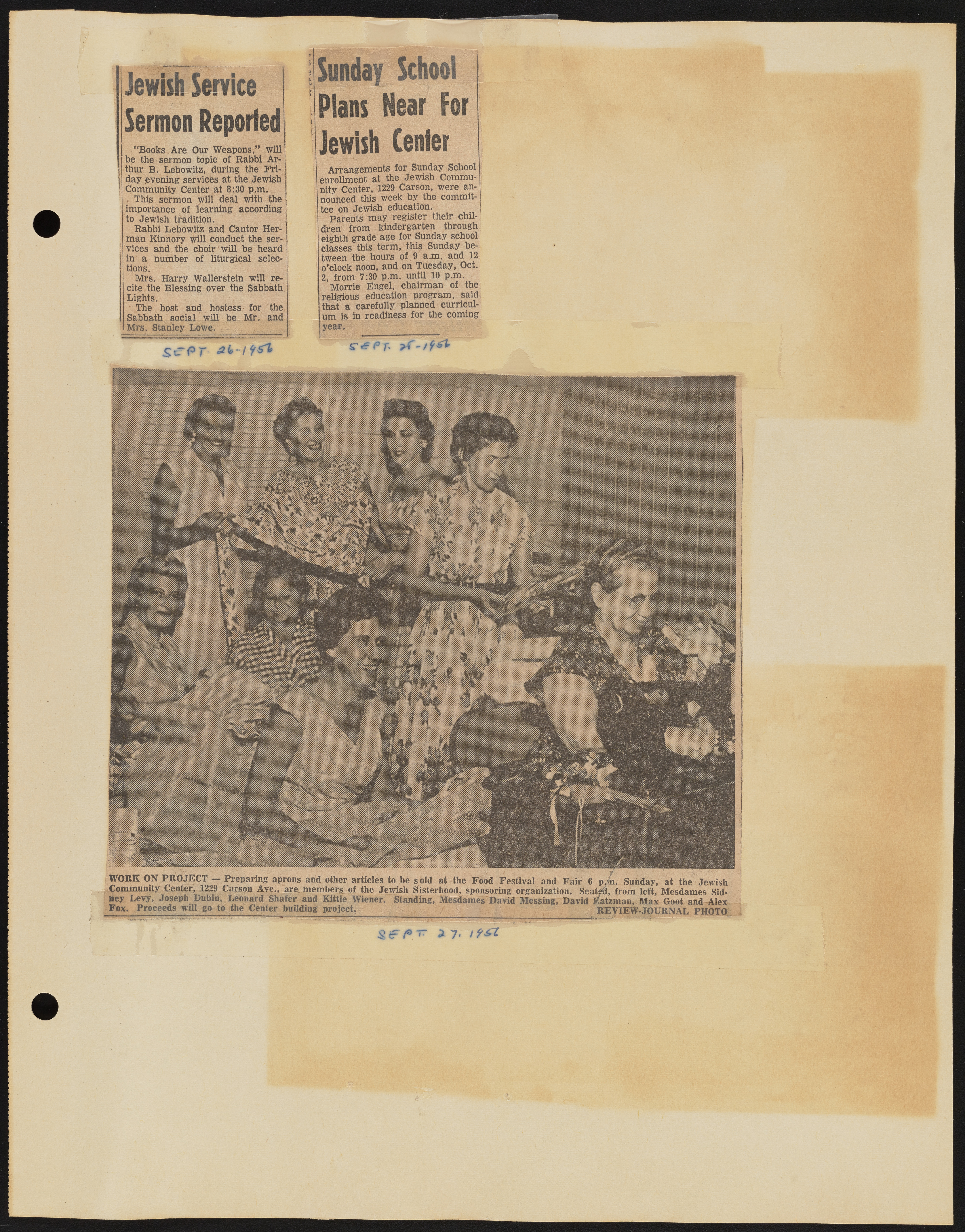 Temple Beth Sholom Sisterhood scrapbook, image 77