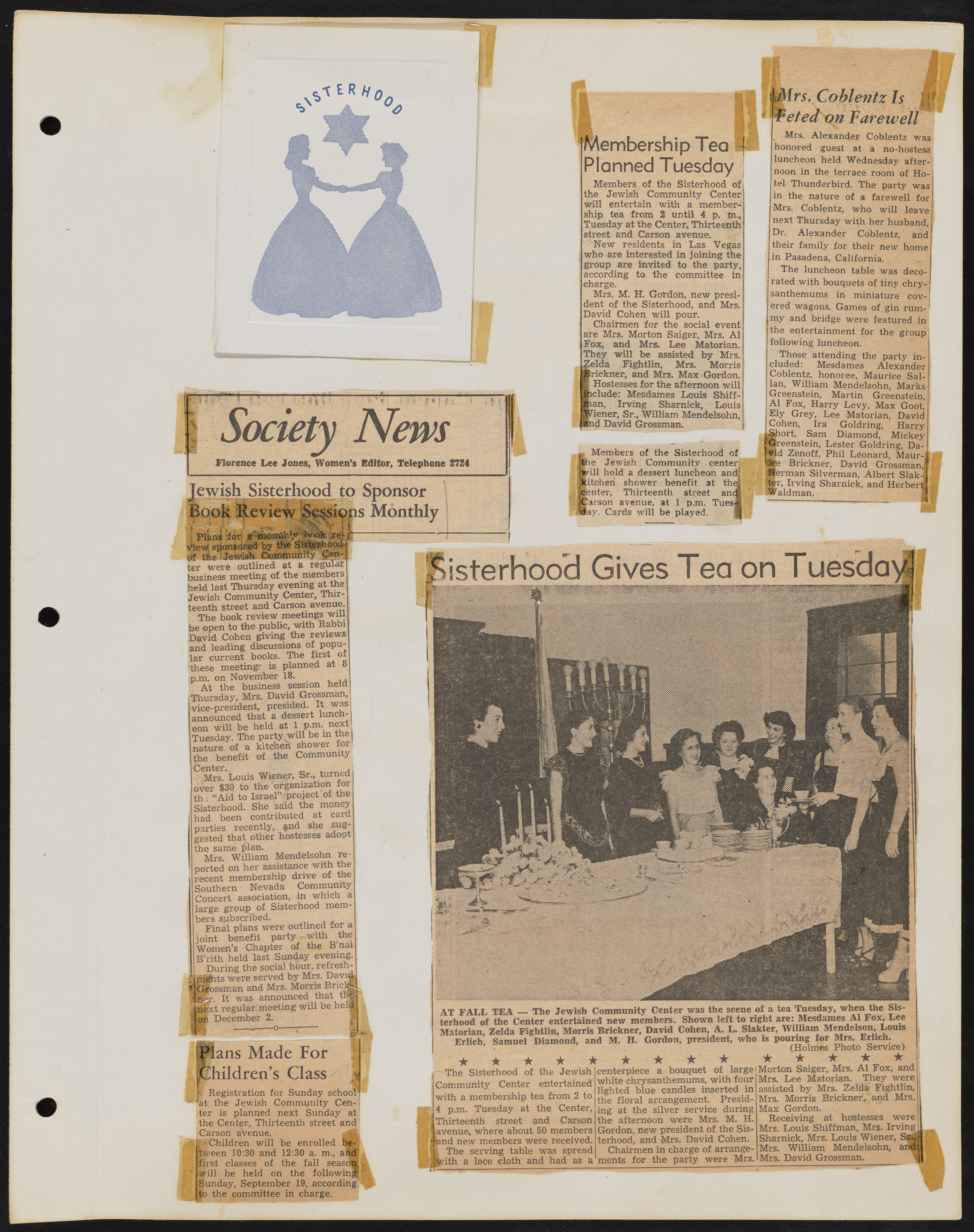 Temple Beth Sholom Sisterhood scrapbook, image 03