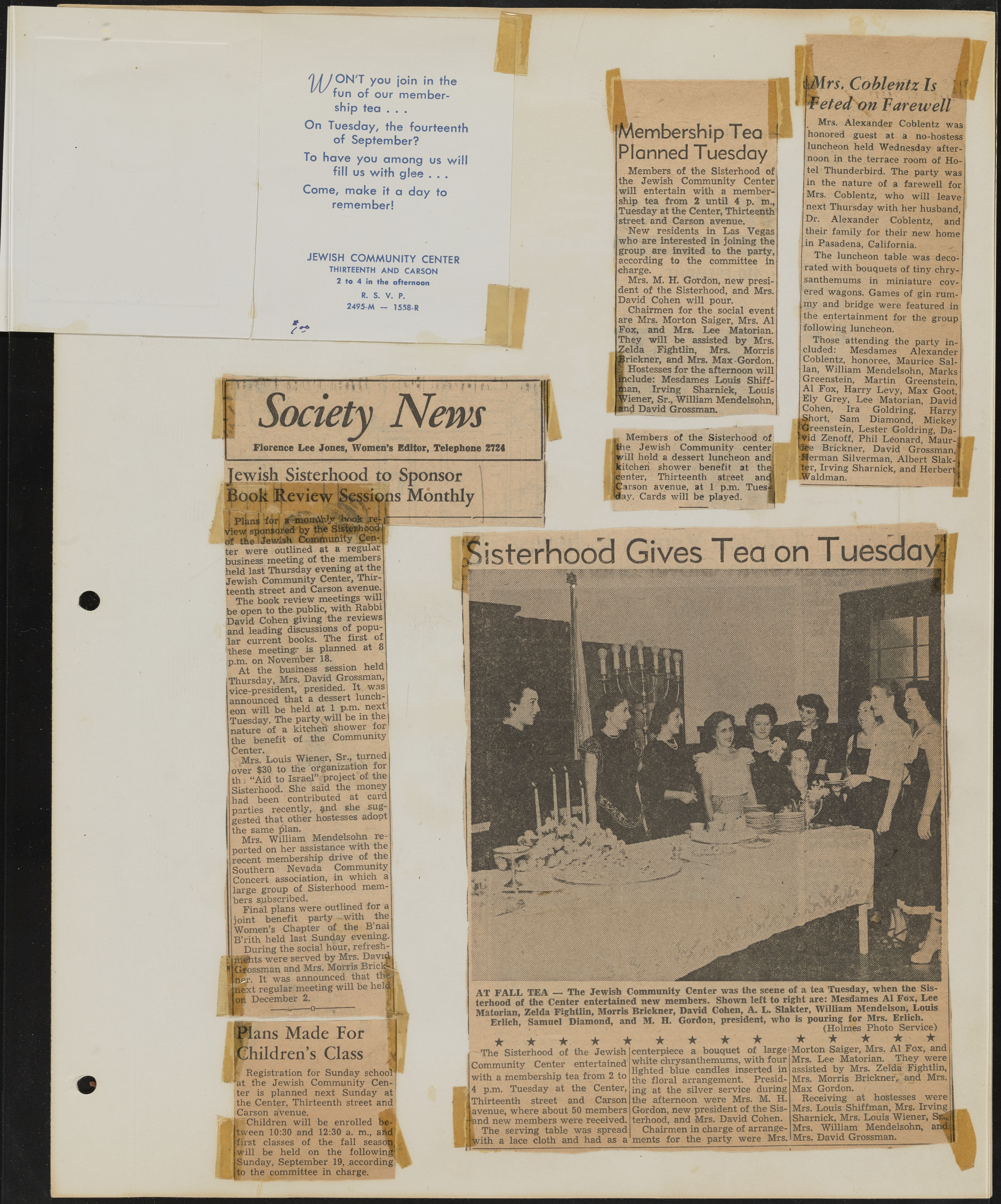 Temple Beth Sholom Sisterhood scrapbook, image 04