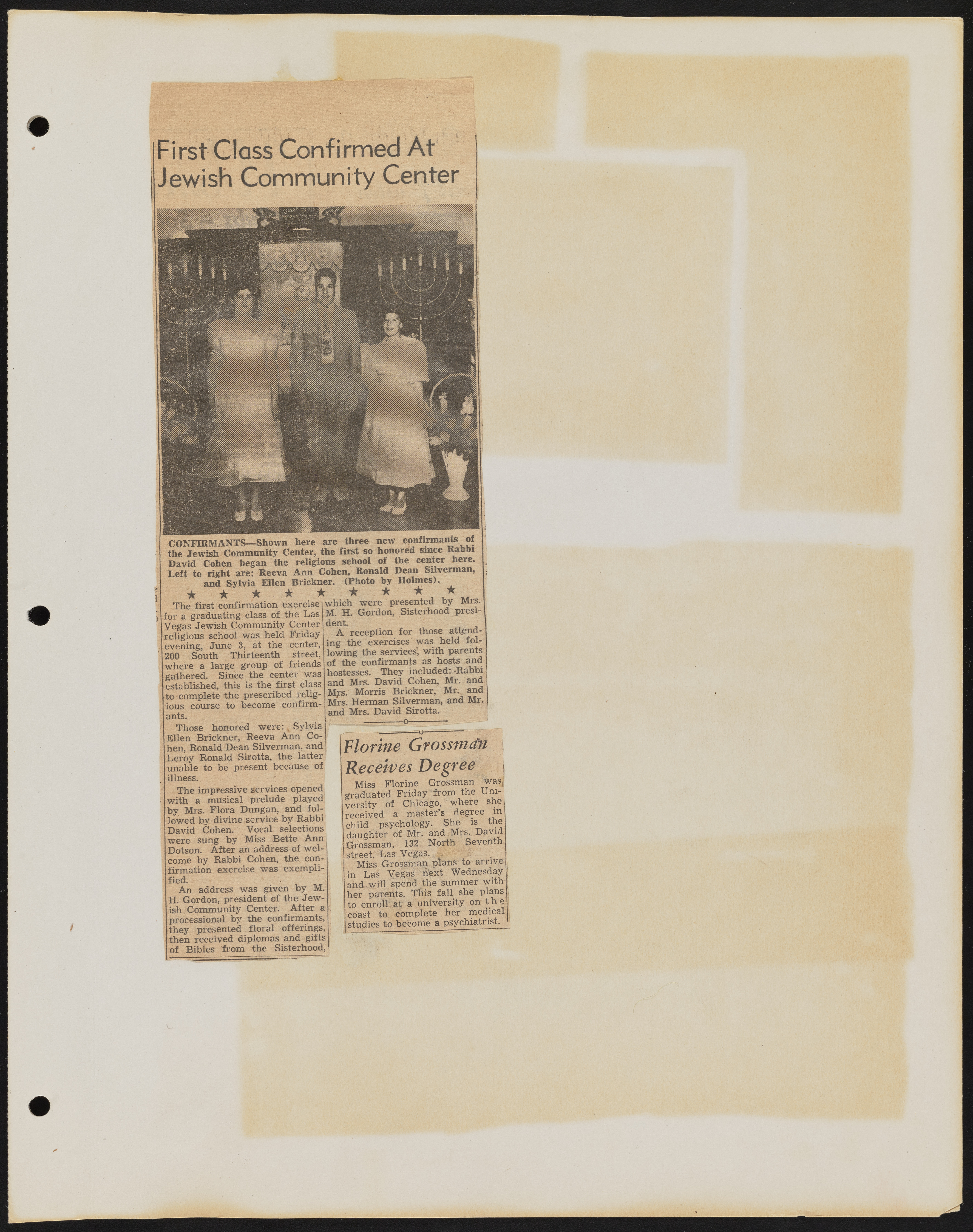 Temple Beth Sholom Sisterhood scrapbook, image 11