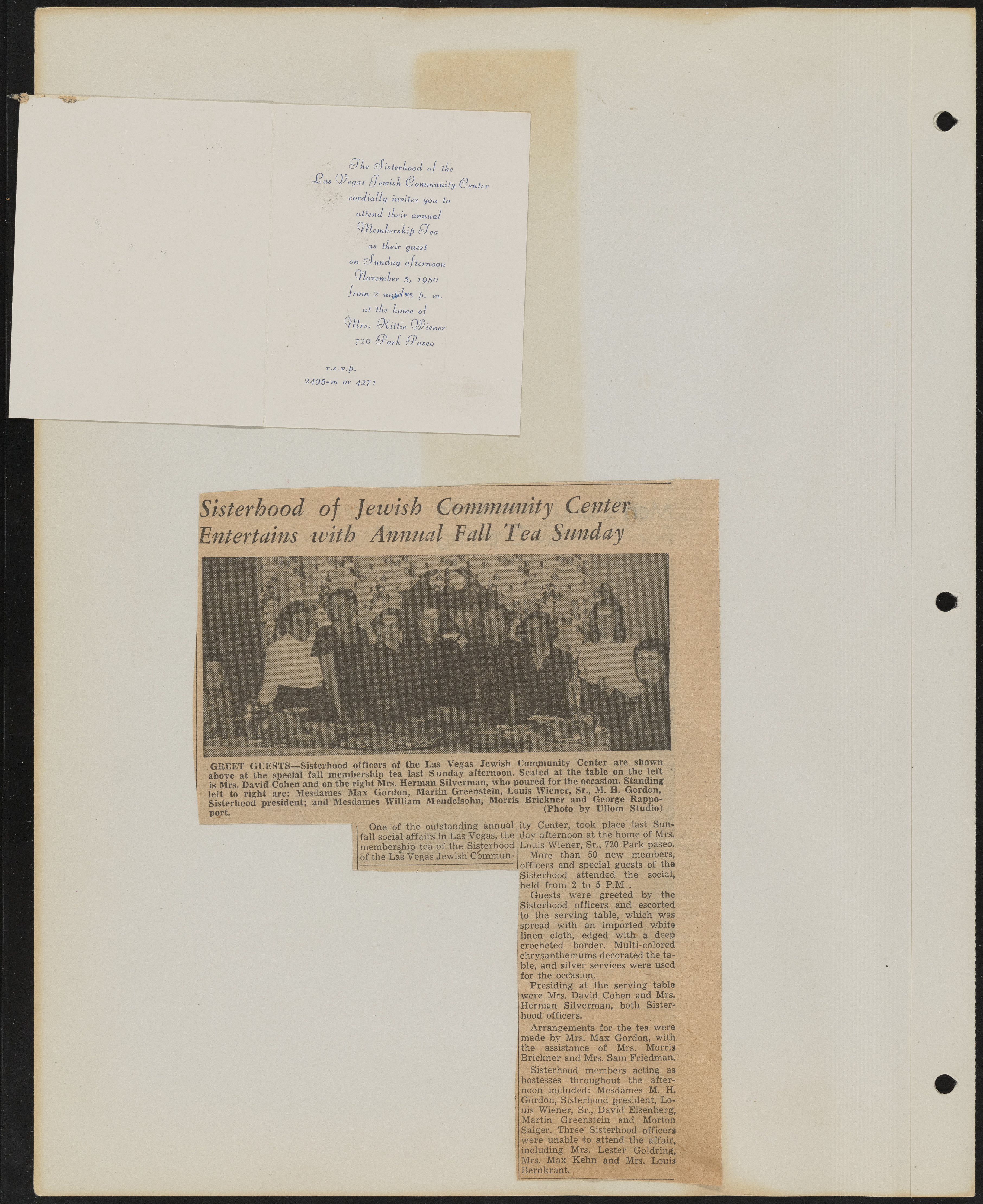 Temple Beth Sholom Sisterhood scrapbook, image 15