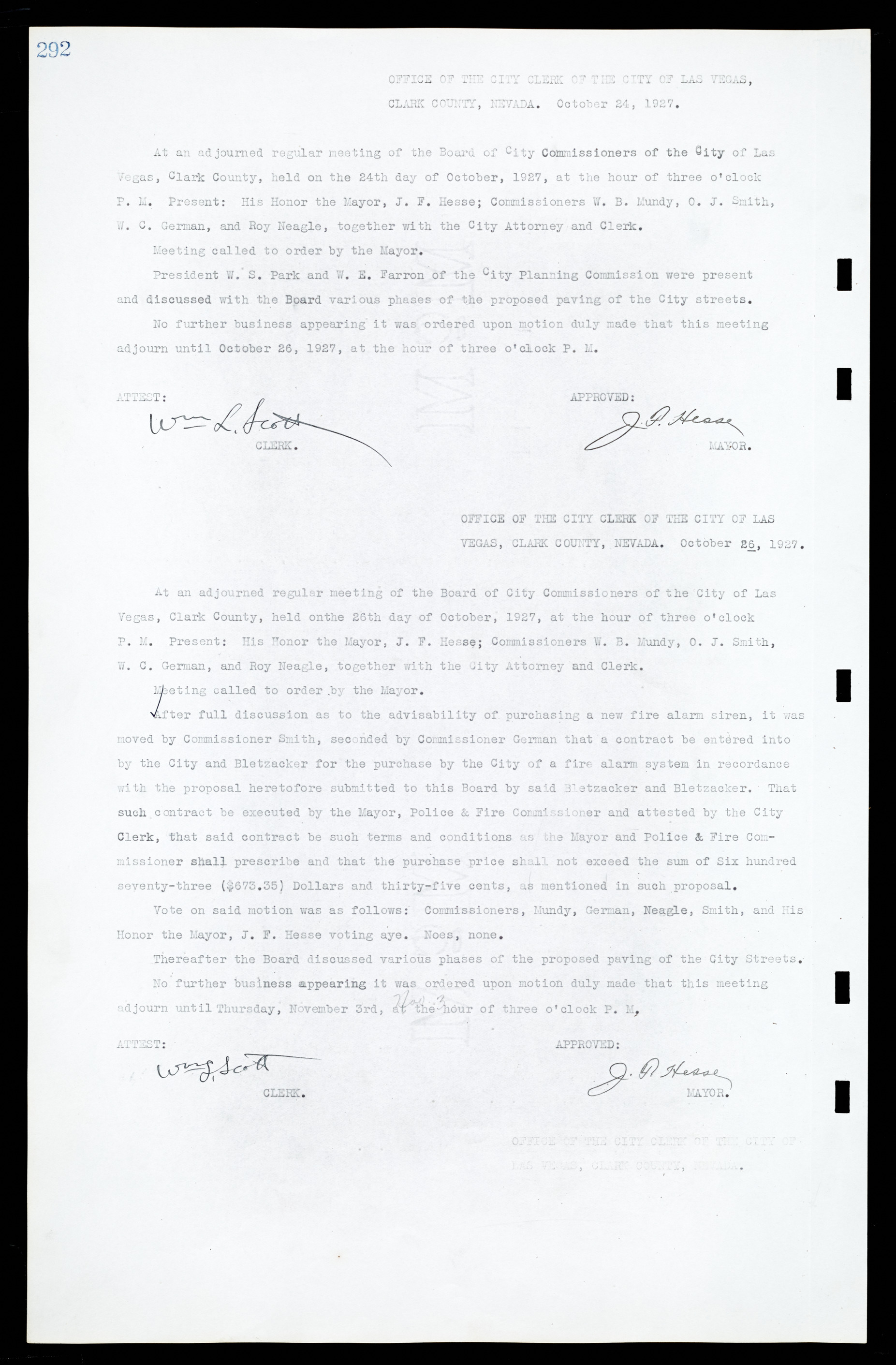 Las Vegas City Commission Minutes, March 1, 1922 to May 10, 1929, lvc000002-301