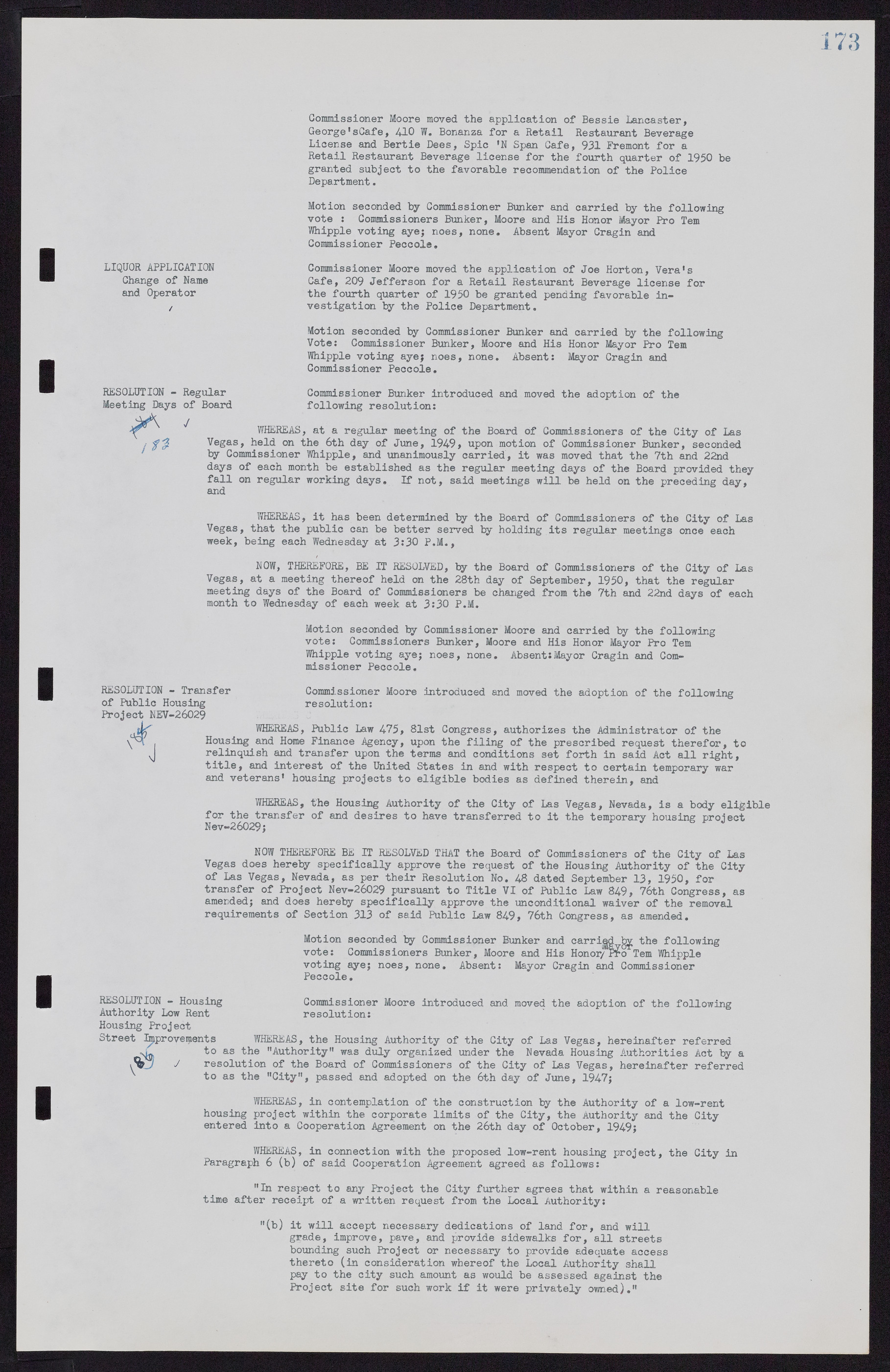 Las Vegas City Commission Minutes, November 7, 1949 to May 21, 1952, lvc000007-183