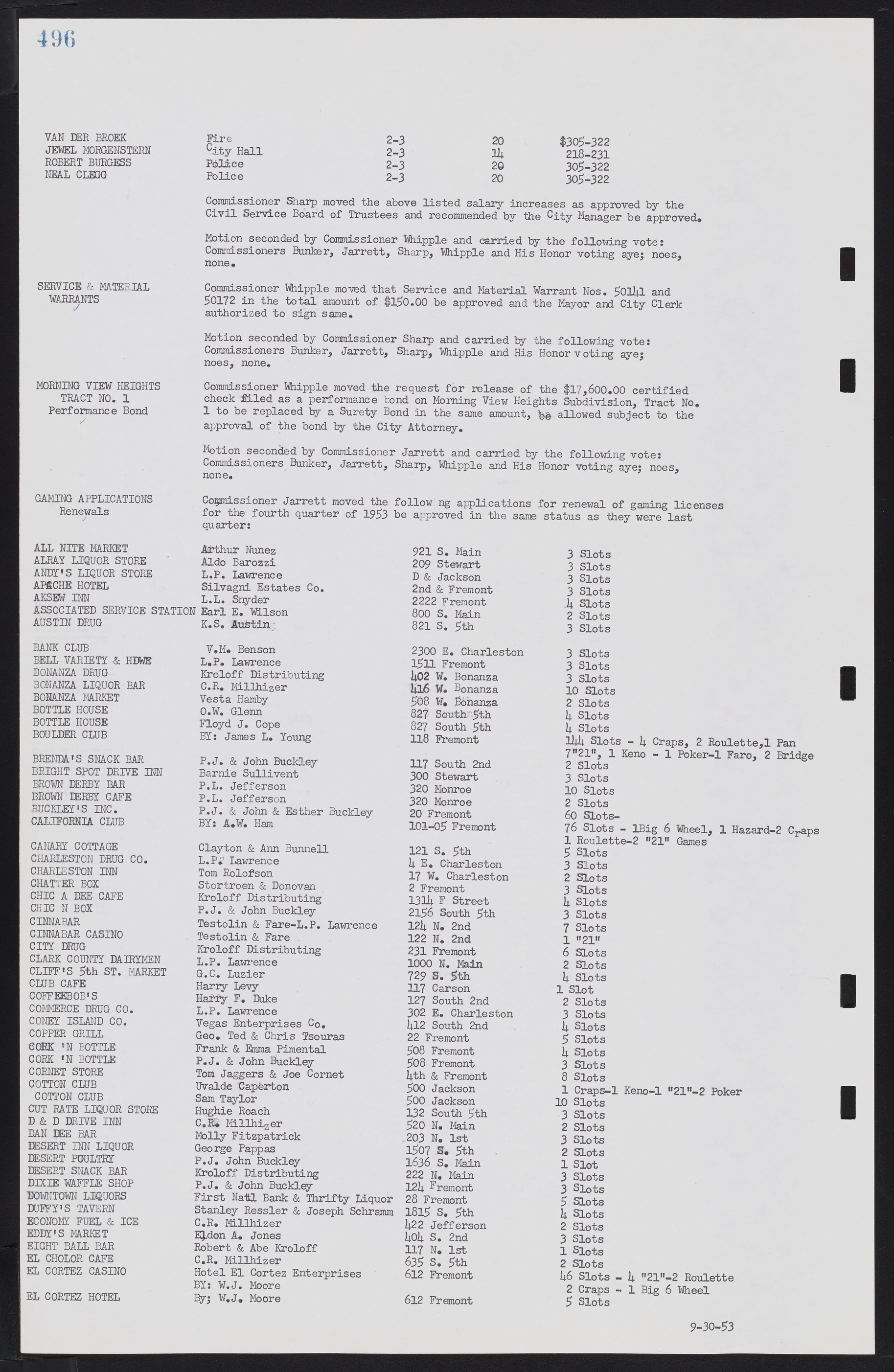Las Vegas City Commission Minutes, May 26, 1952 to February 17, 1954, lvc000008-526