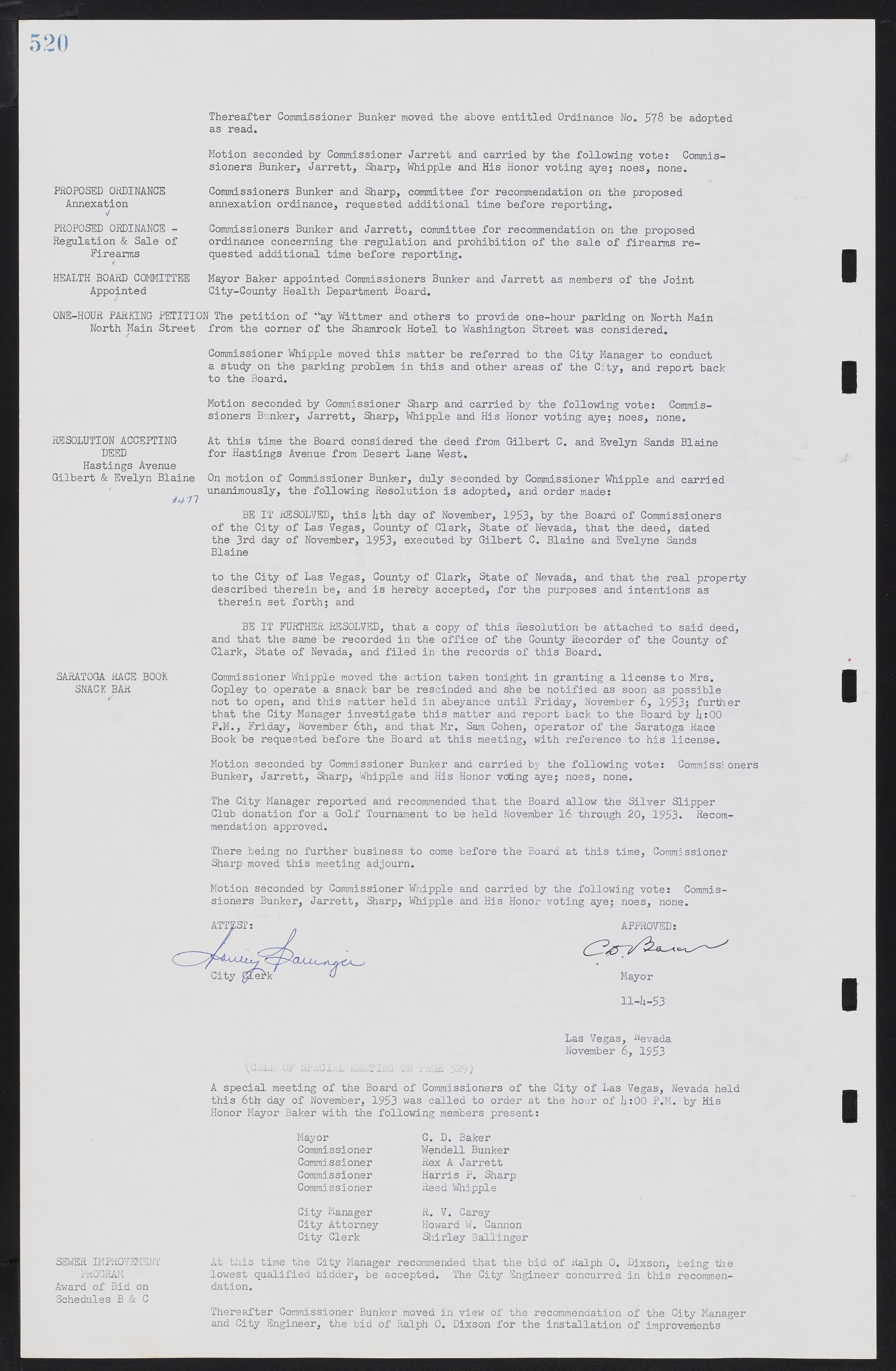 Las Vegas City Commission Minutes, May 26, 1952 to February 17, 1954, lvc000008-550