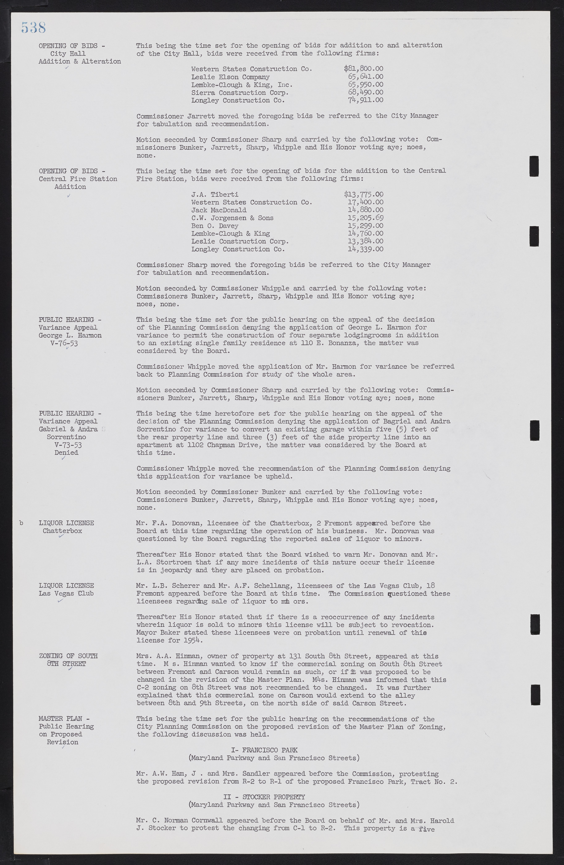 Las Vegas City Commission Minutes, May 26, 1952 to February 17, 1954, lvc000008-568