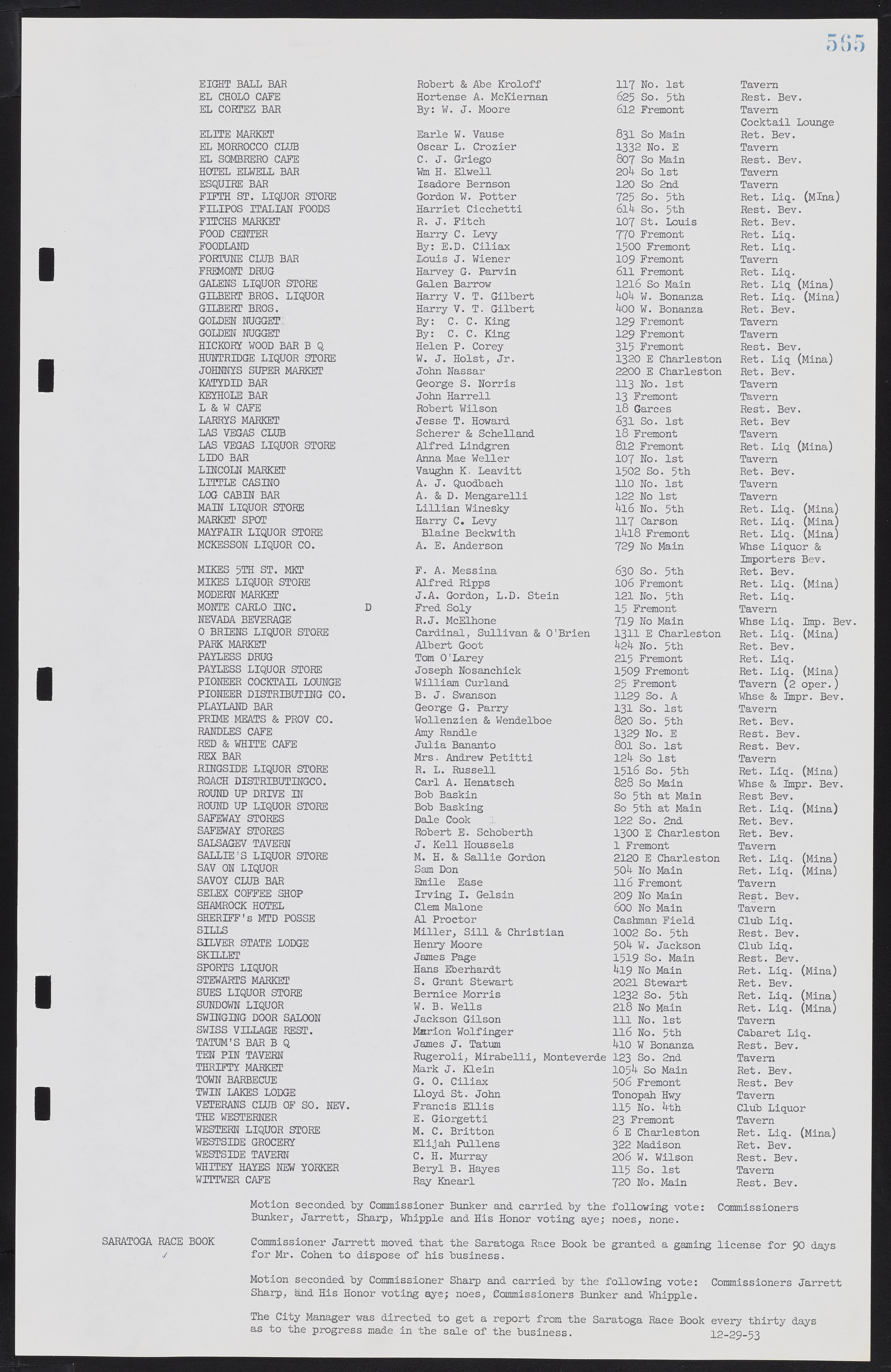 Las Vegas City Commission Minutes, May 26, 1952 to February 17, 1954, lvc000008-595