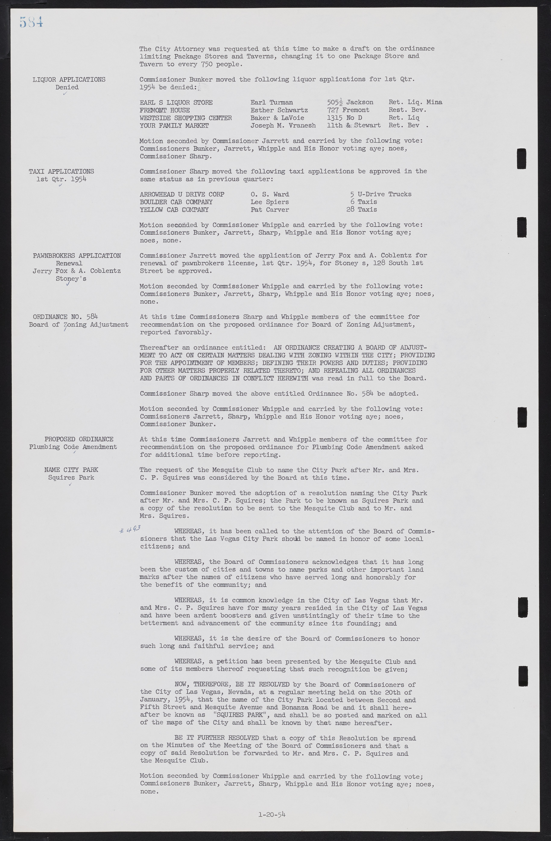 Las Vegas City Commission Minutes, May 26, 1952 to February 17, 1954, lvc000008-614