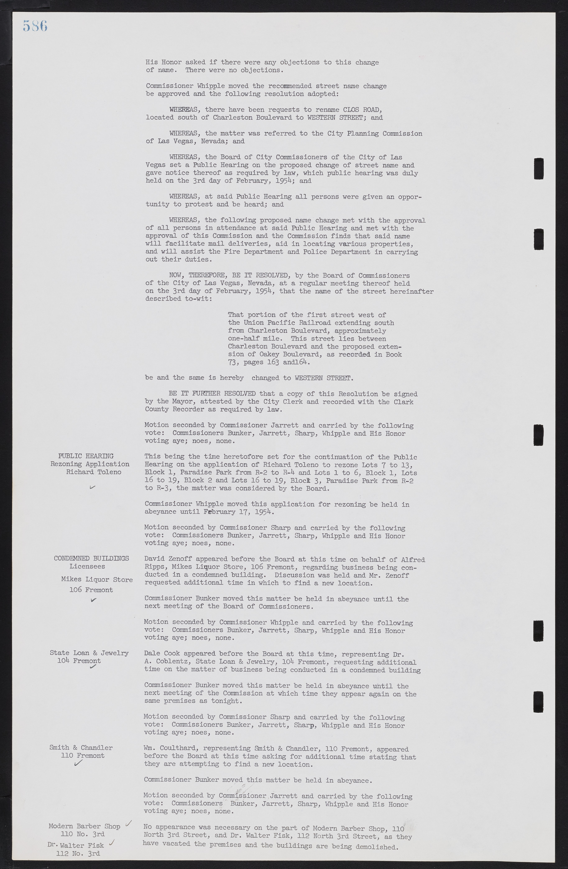 Las Vegas City Commission Minutes, May 26, 1952 to February 17, 1954, lvc000008-616