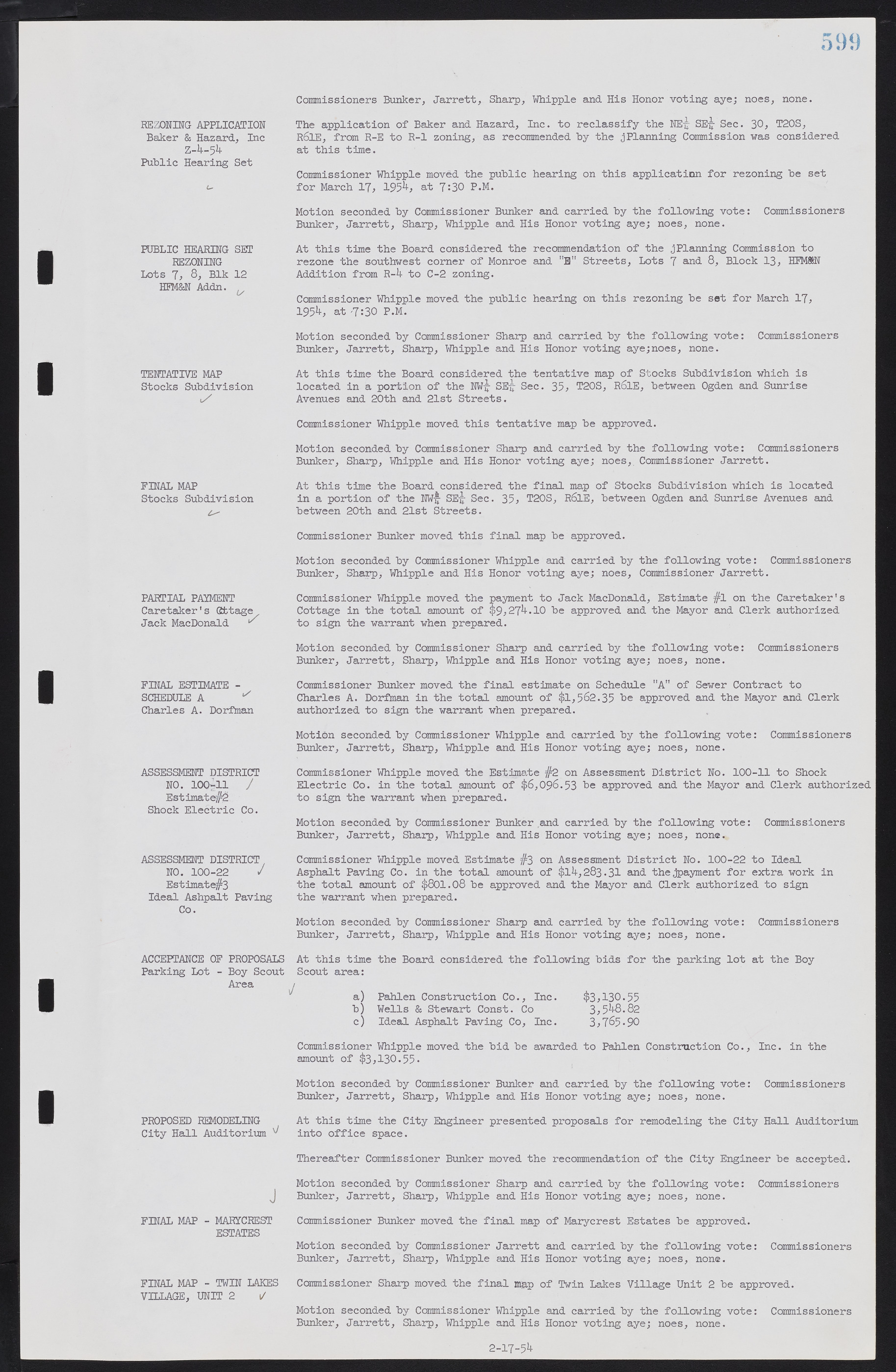 Las Vegas City Commission Minutes, May 26, 1952 to February 17, 1954, lvc000008-629