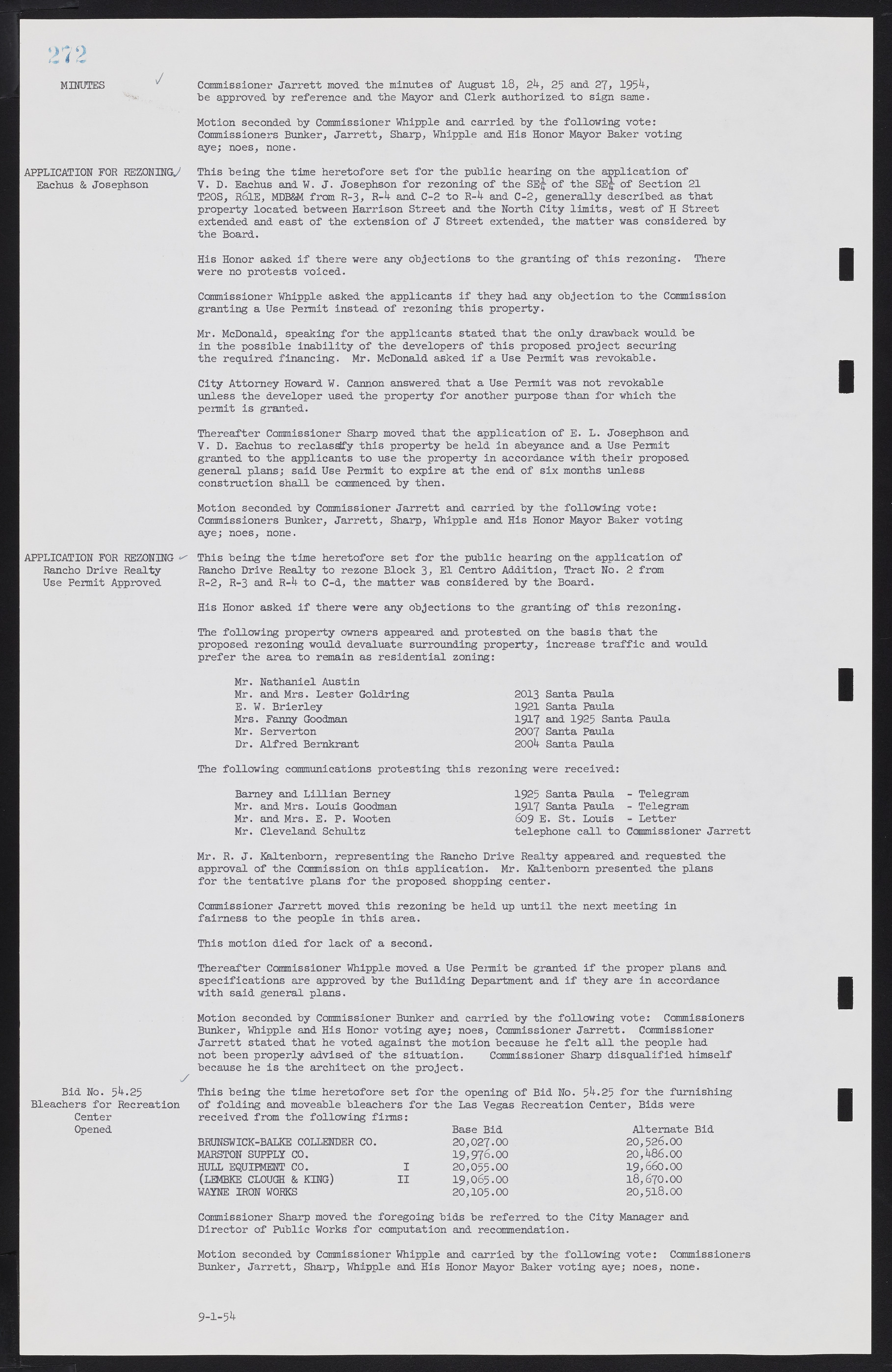Las Vegas City Commission Minutes, February 17, 1954 to September 21, 1955, lvc000009-278