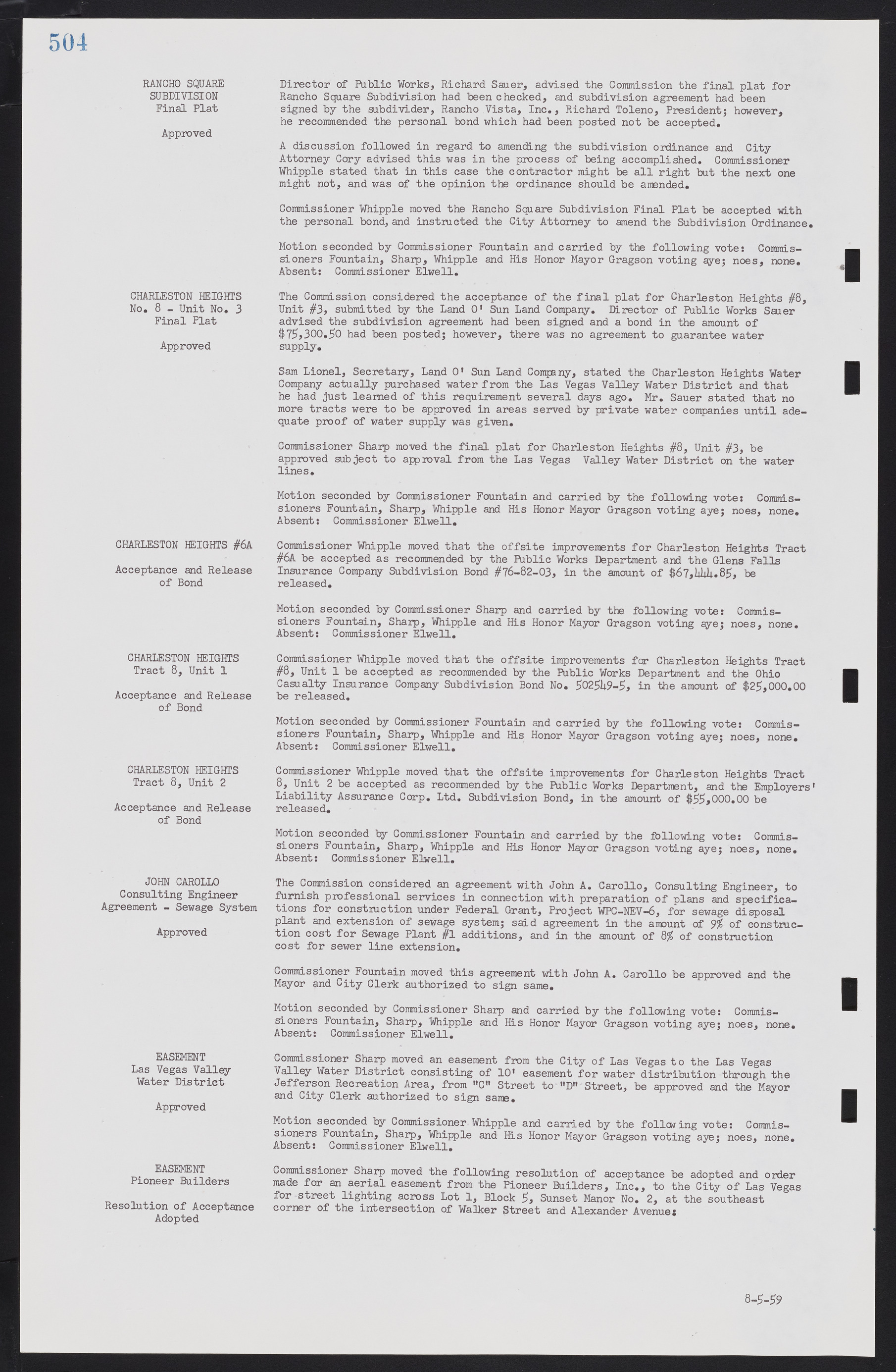 Las Vegas City Commission Minutes, November 20, 1957 to December 2, 1959, lvc000011-540
