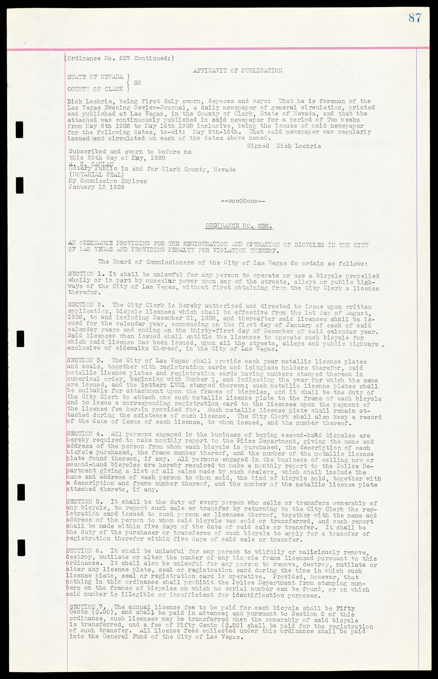 Las Vegas City Ordinances, March 31, 1933 to October 25, 1950, lvc000014-105