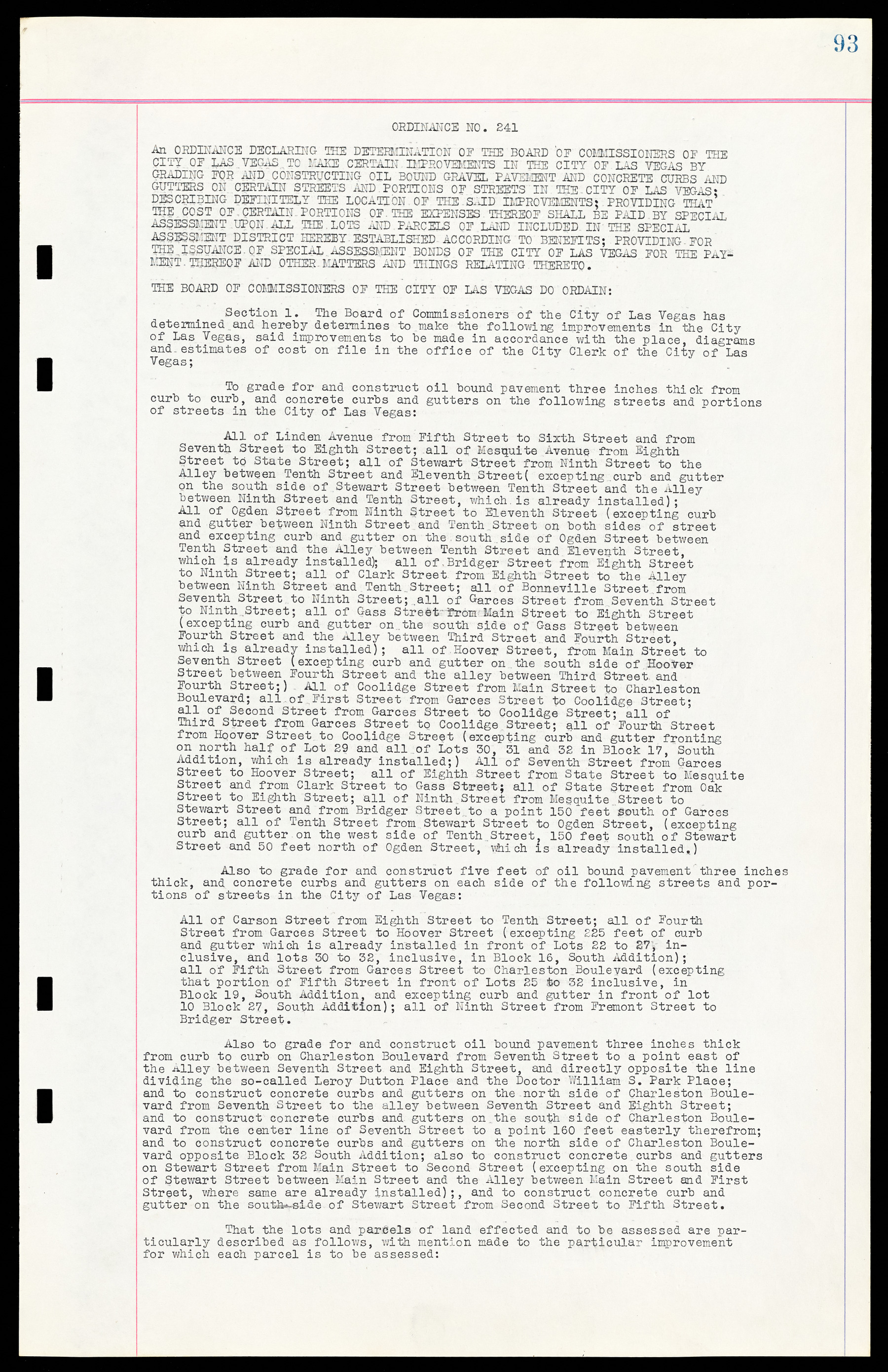Las Vegas City Ordinances, March 31, 1933 to October 25, 1950, lvc000014-111