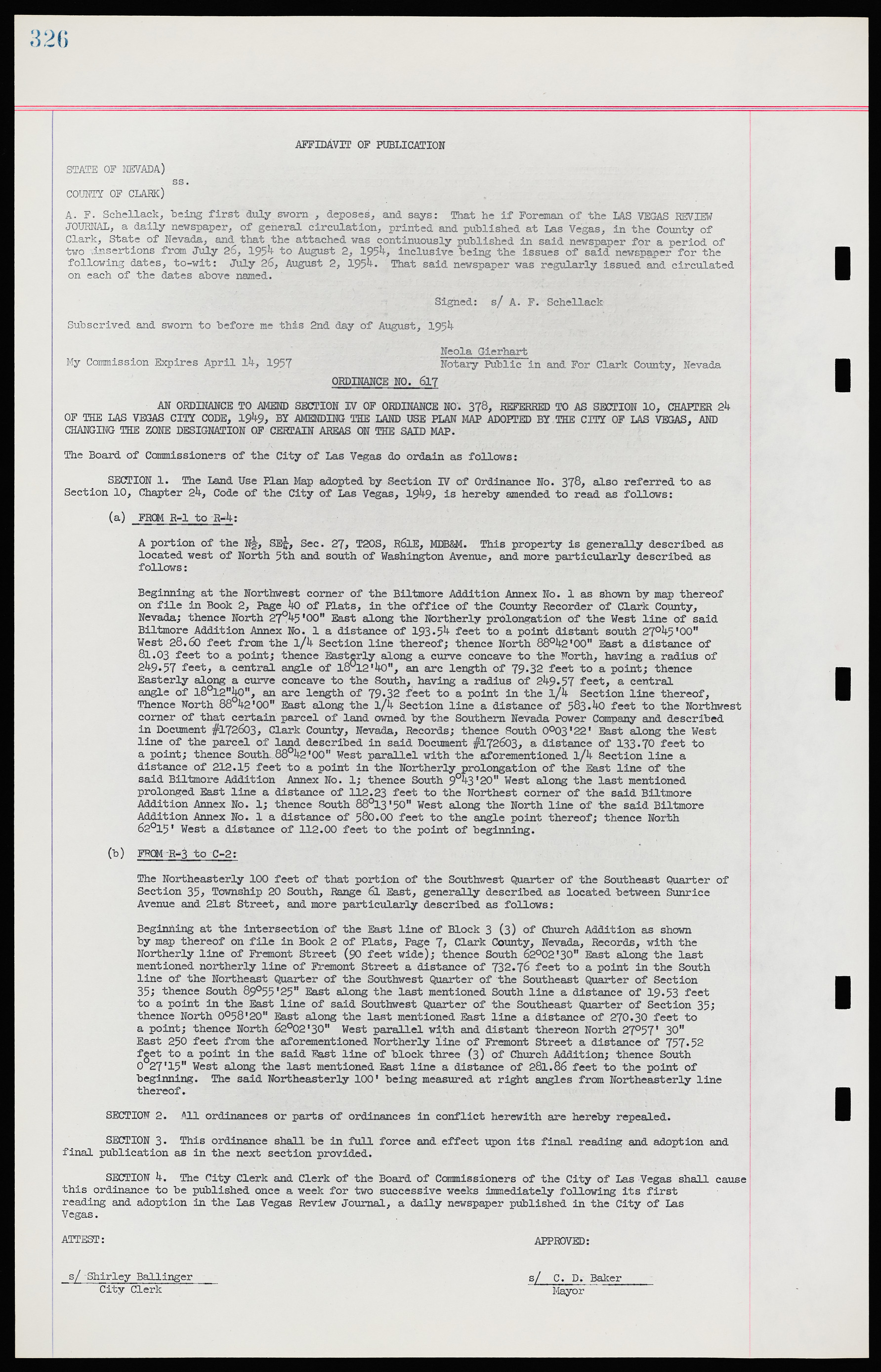 Las Vegas City Ordinances, November 13, 1950 to August 6, 1958, lvc000015-334