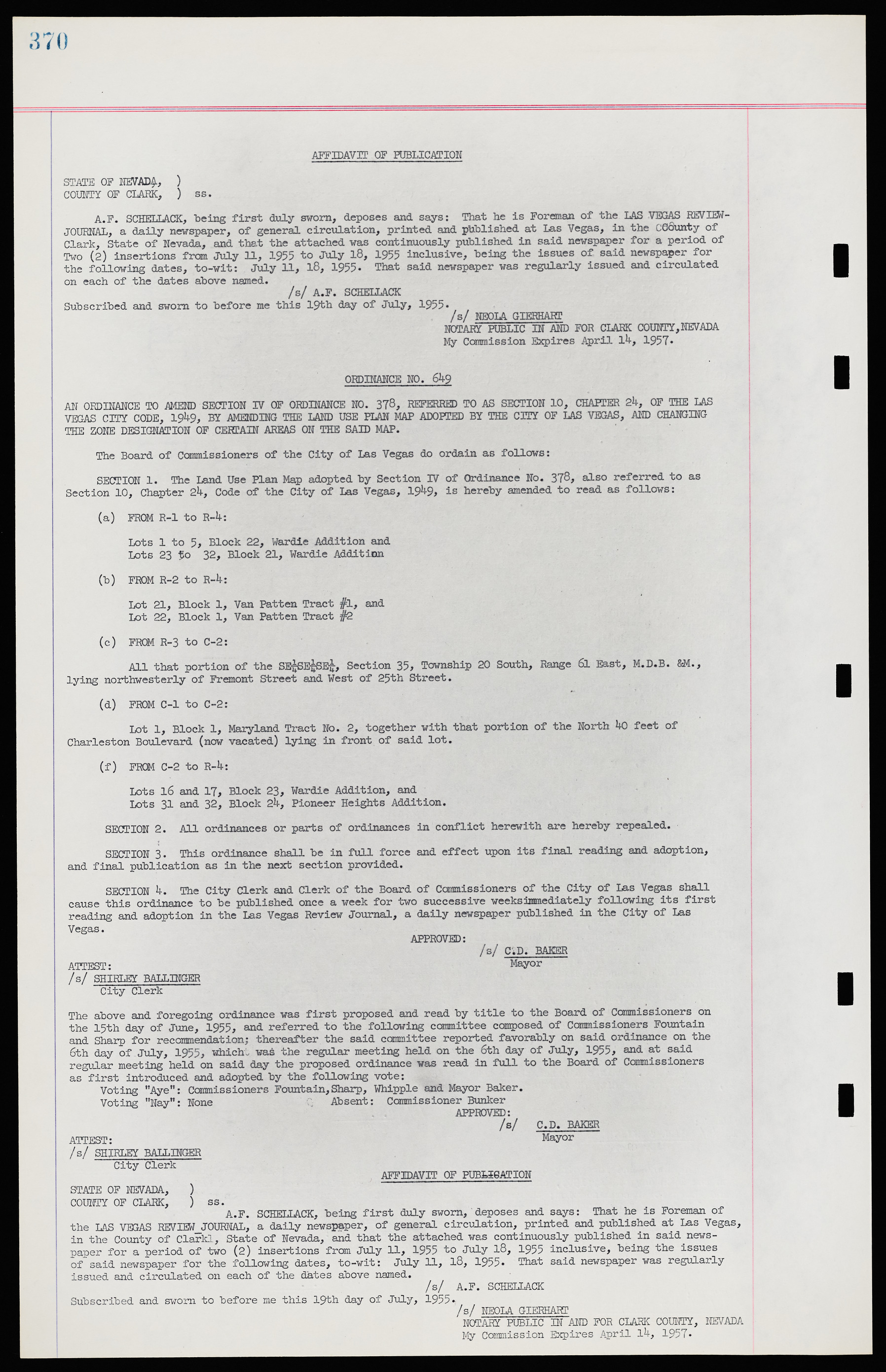 Las Vegas City Ordinances, November 13, 1950 to August 6, 1958, lvc000015-378