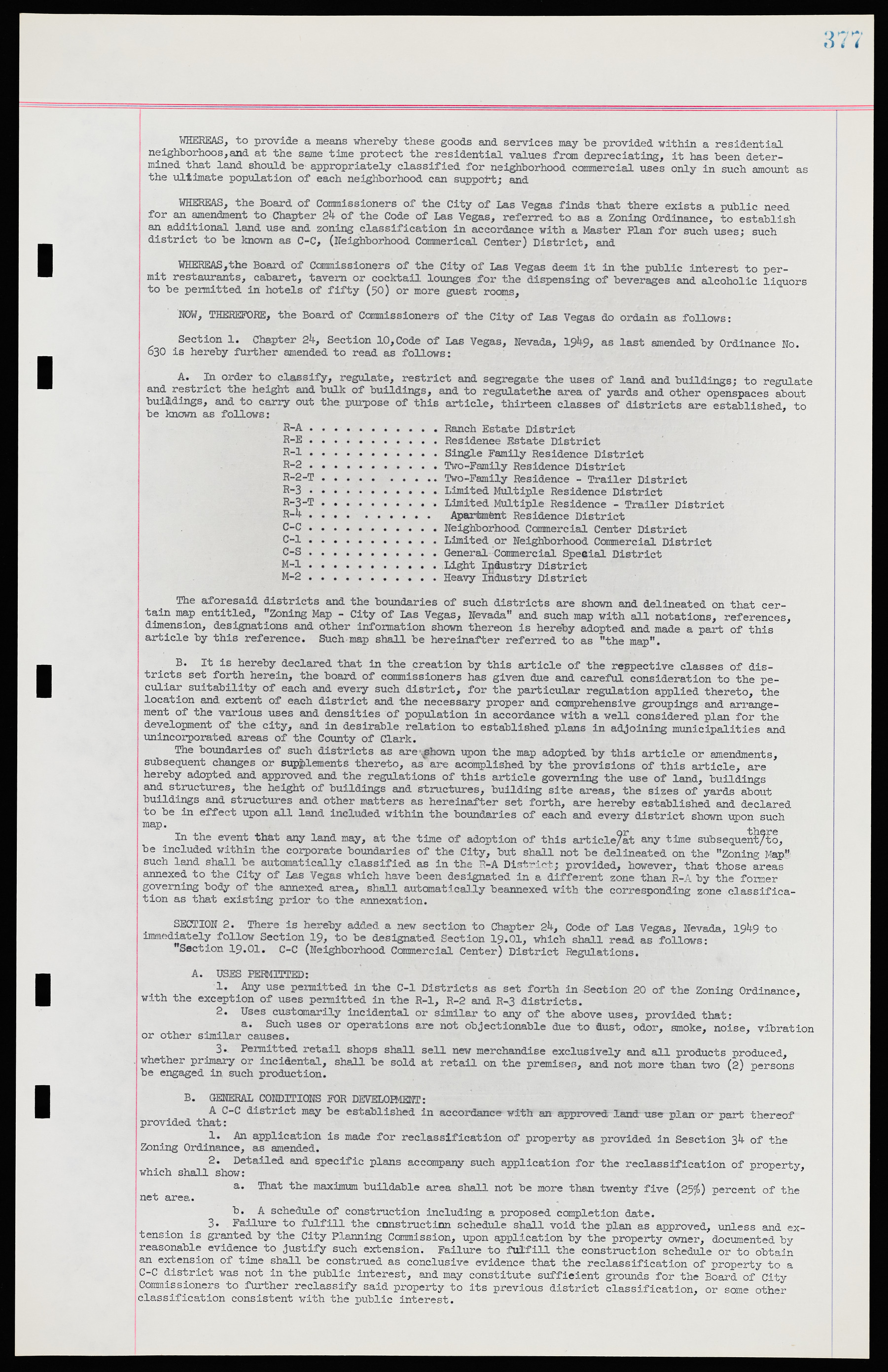 Las Vegas City Ordinances, November 13, 1950 to August 6, 1958, lvc000015-385
