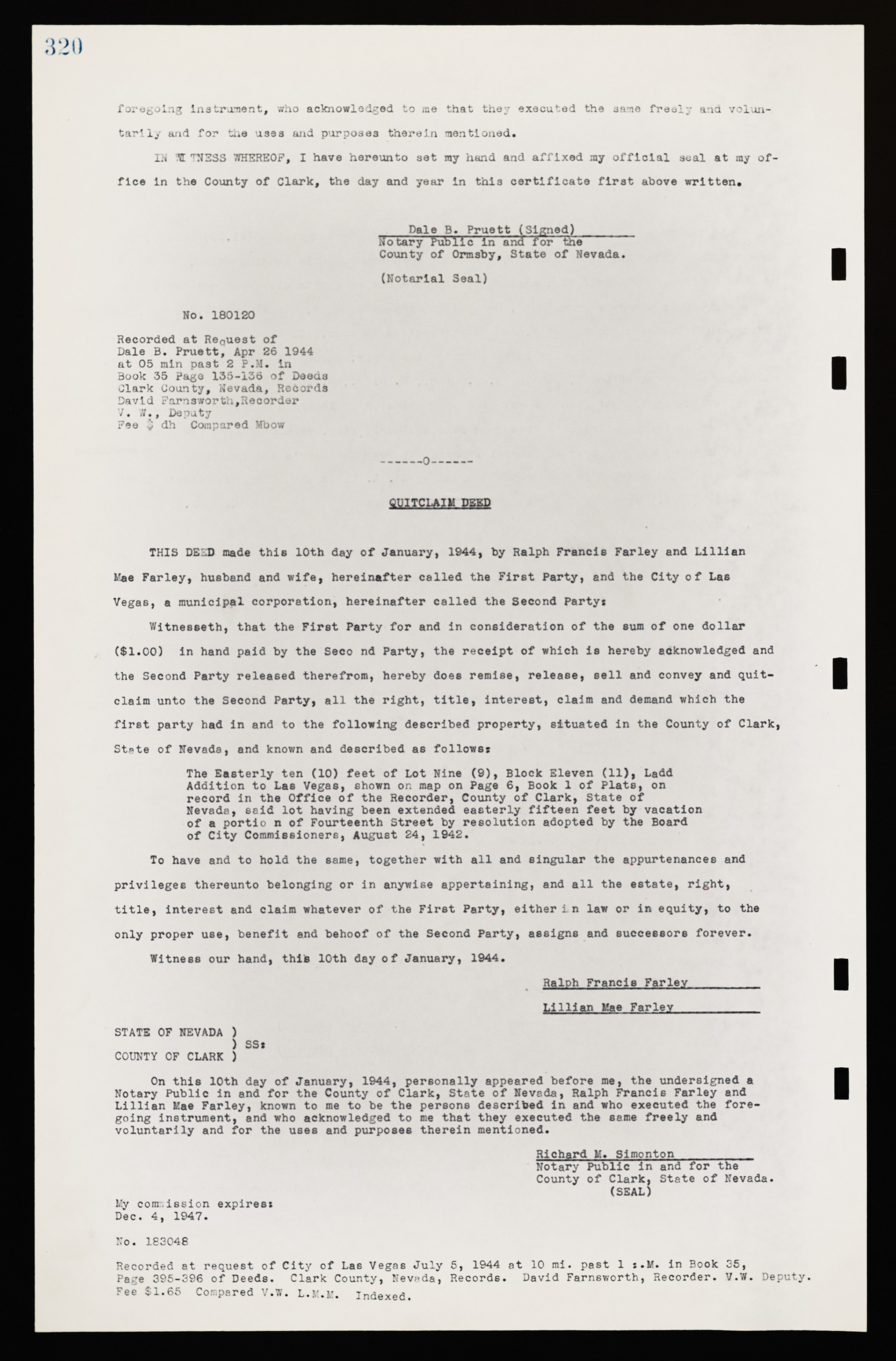 Las Vegas City Commission Legal Documents, February 29, 1944 to February 21, 1945, lvc000016-83