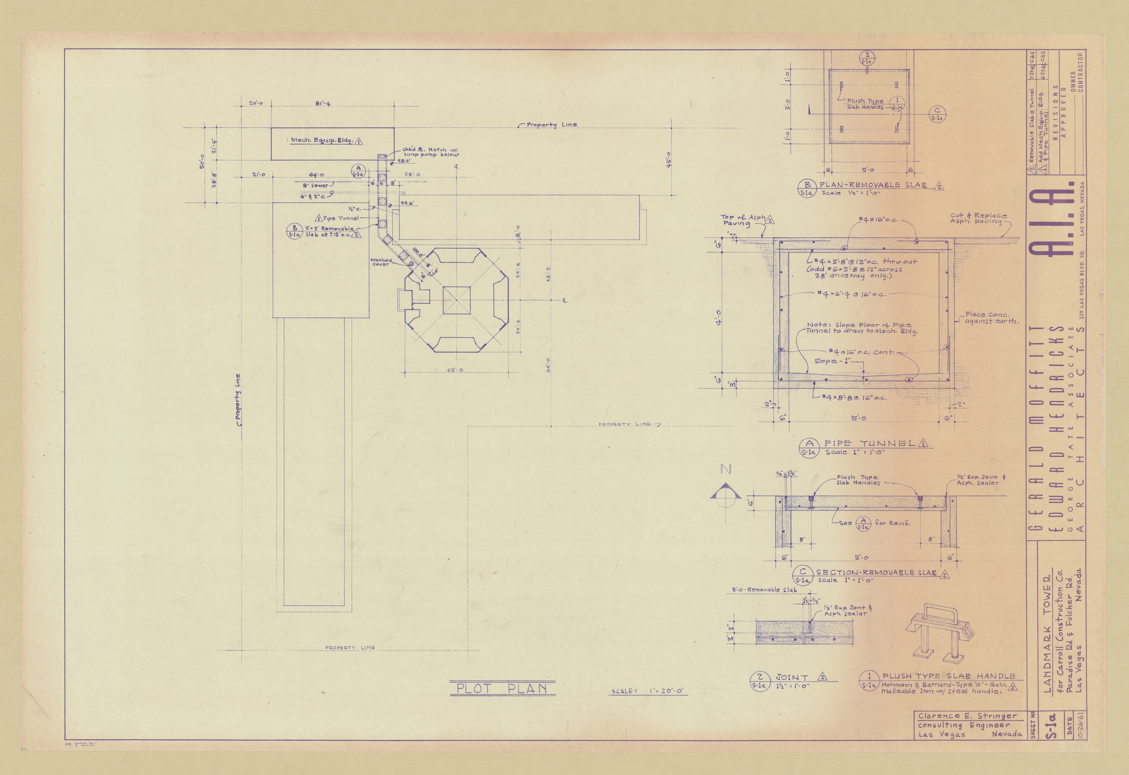 Original Landmark Tower structural drawings, sheets S1-S105: architectural drawings, image 001