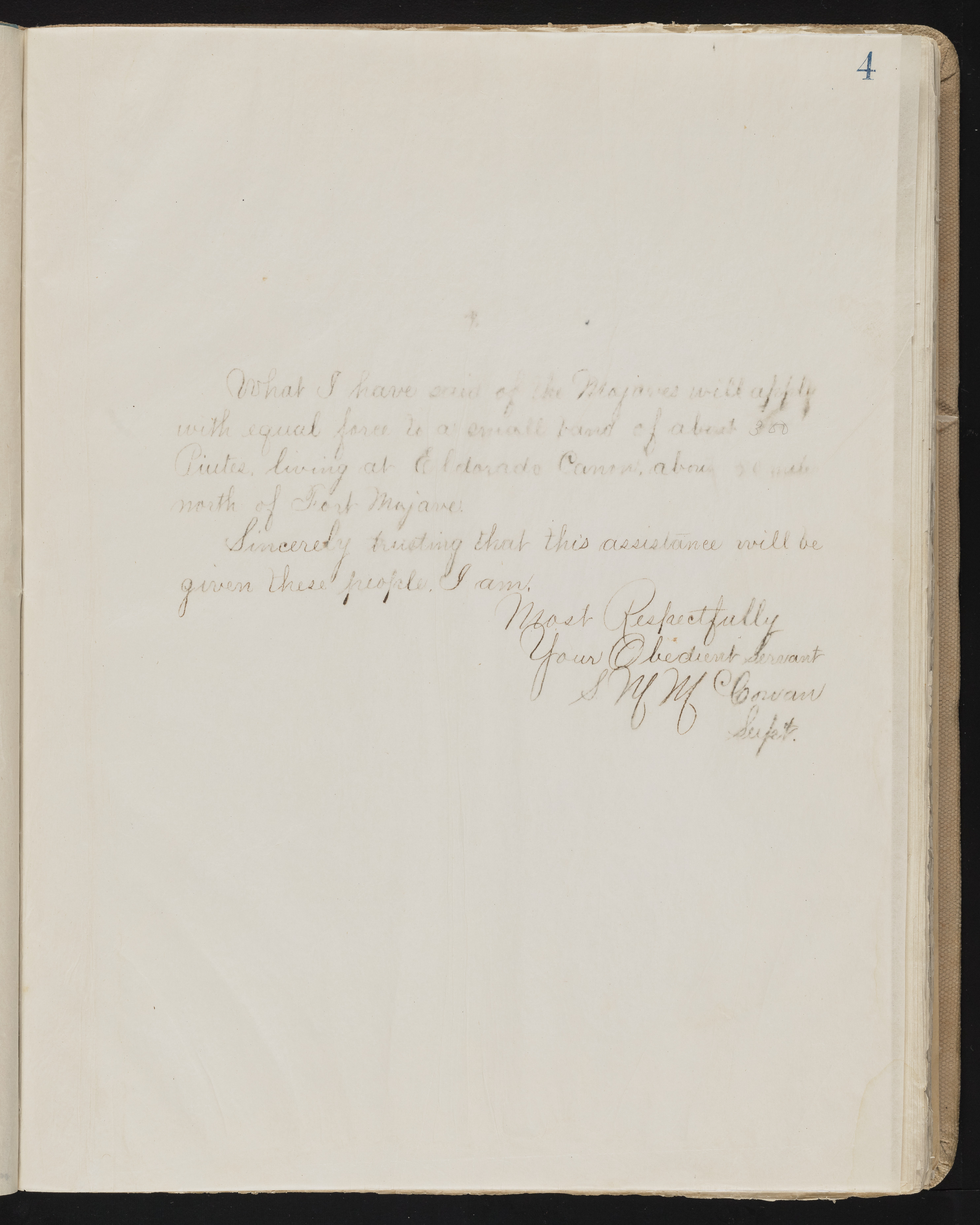 Fort Mojave Industrial School correspondence, administrative and financial information, image 006