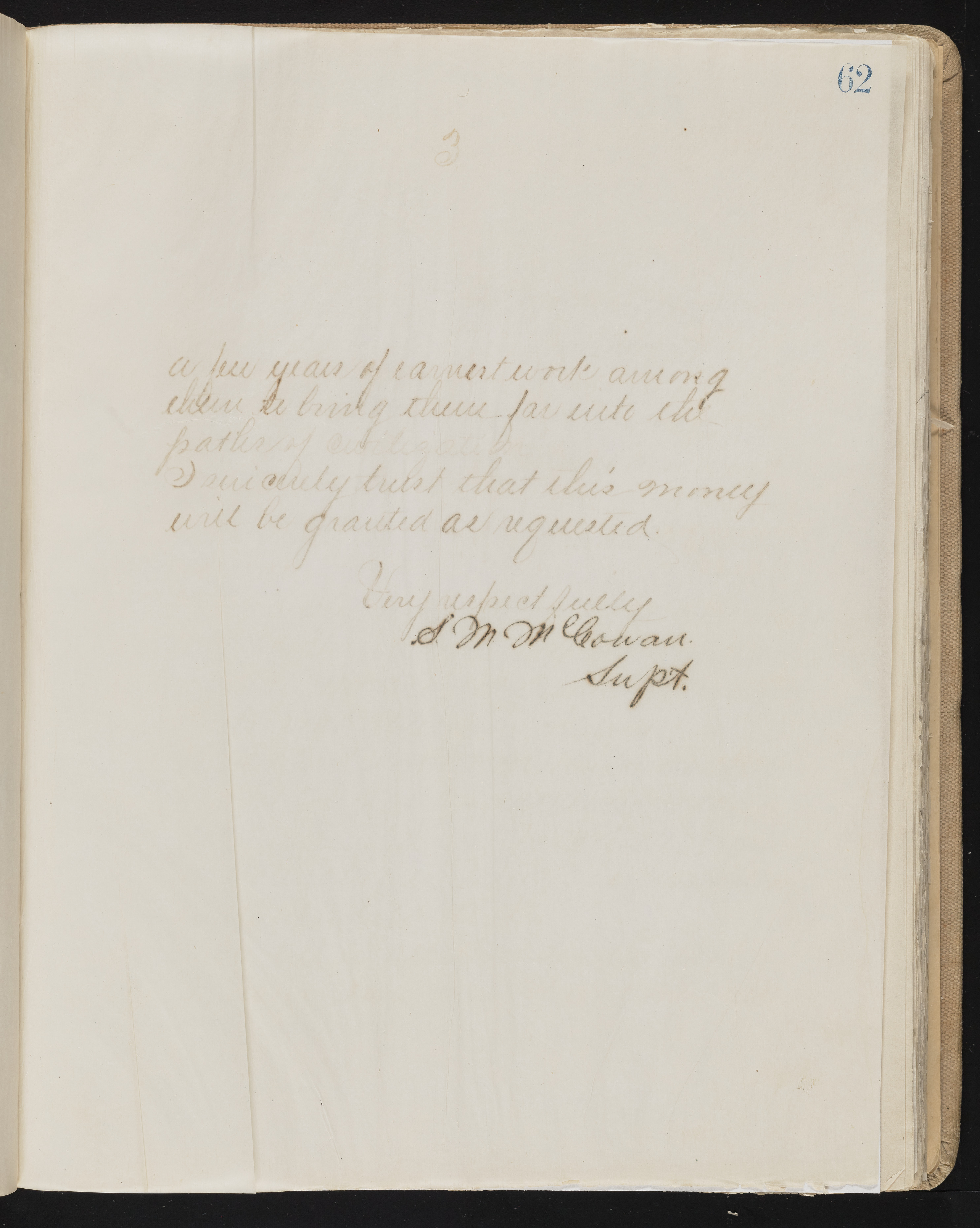 Fort Mojave Industrial School correspondence, administrative and financial information, image 054