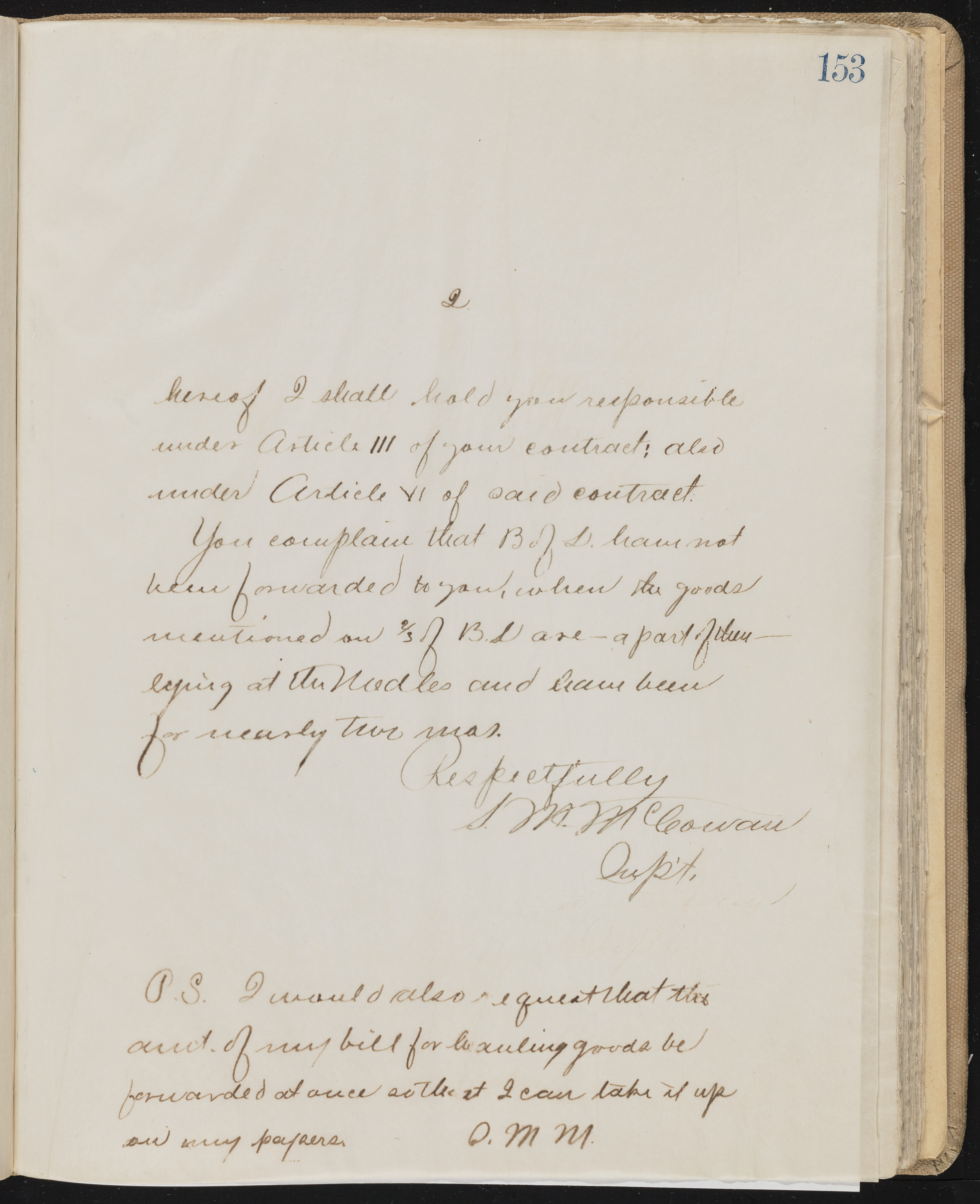 Fort Mojave Industrial School correspondence, administrative and financial information, image 112