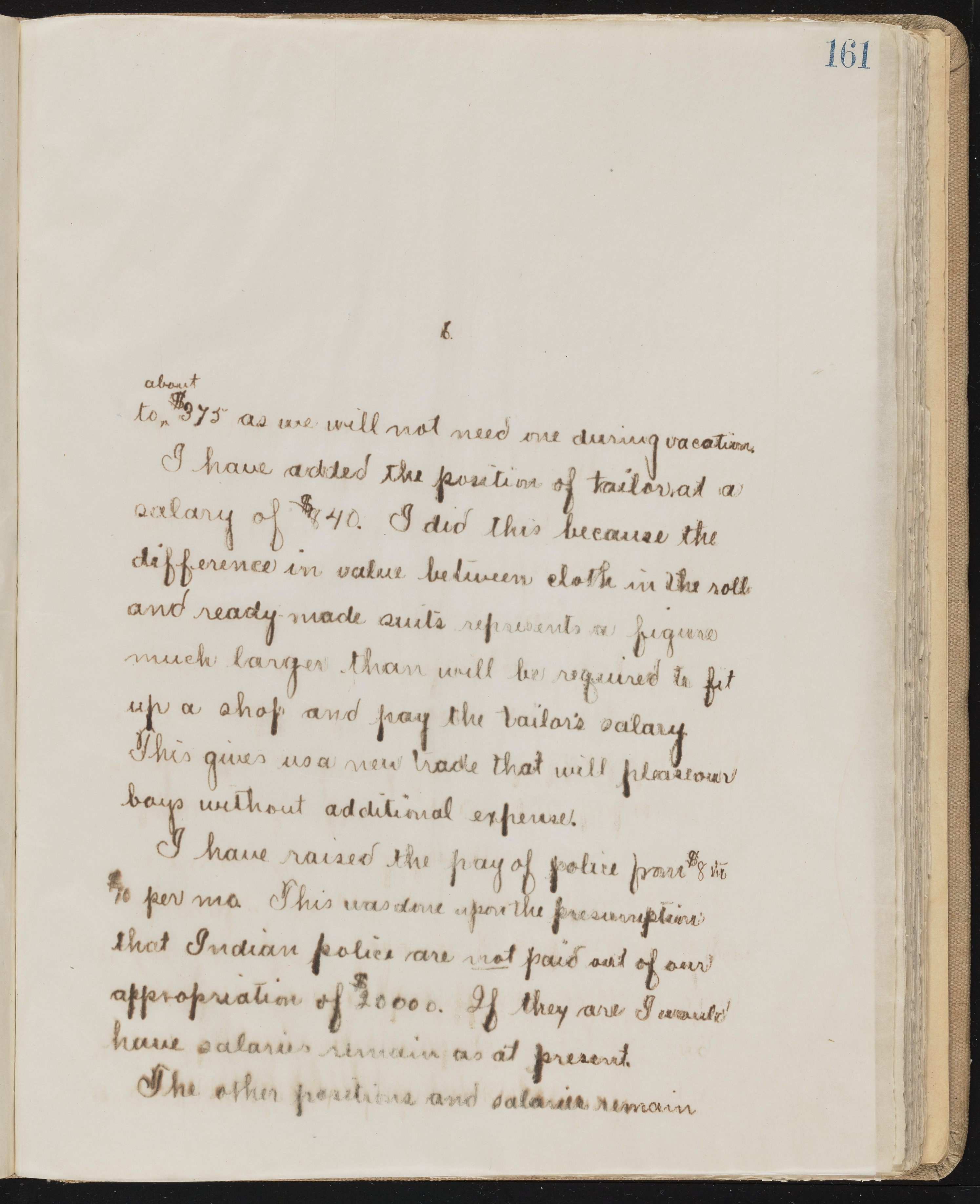 Fort Mojave Industrial School correspondence, administrative and financial information, image 120