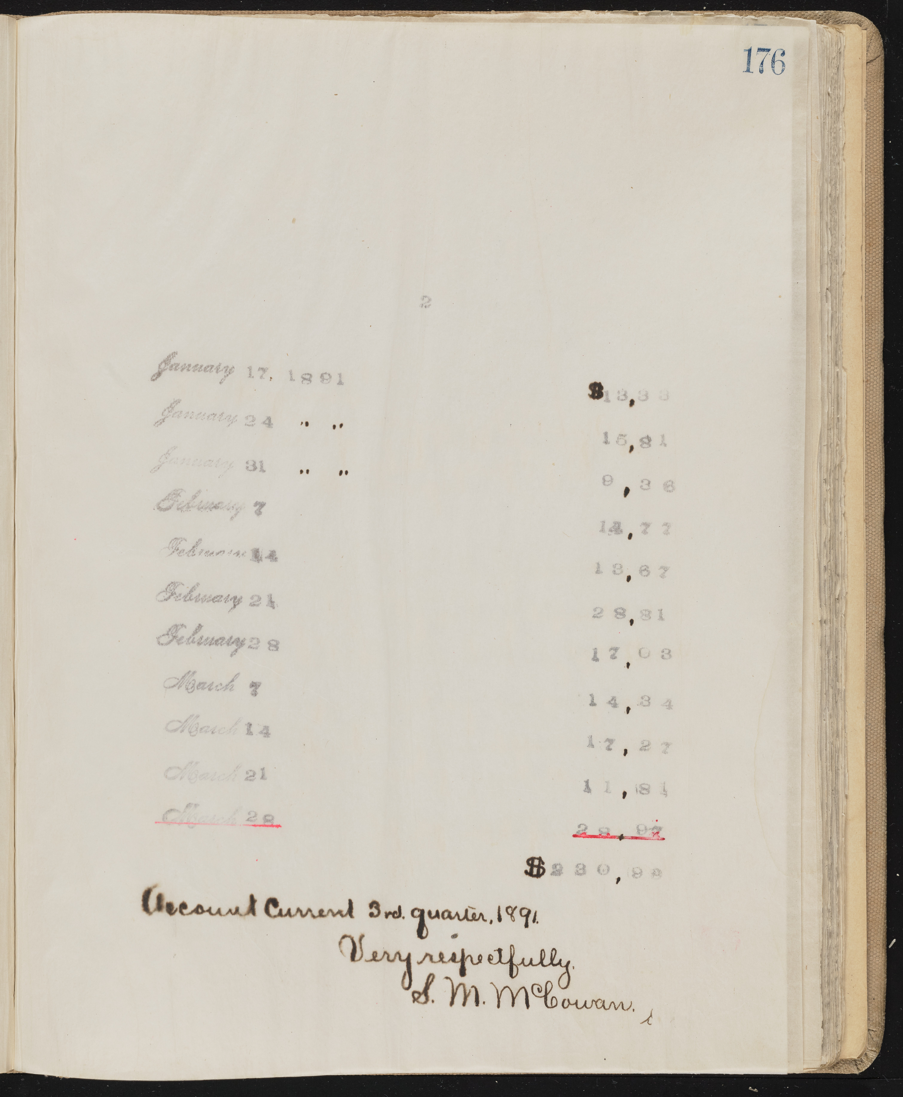 Fort Mojave Industrial School correspondence, administrative and financial information, image 135