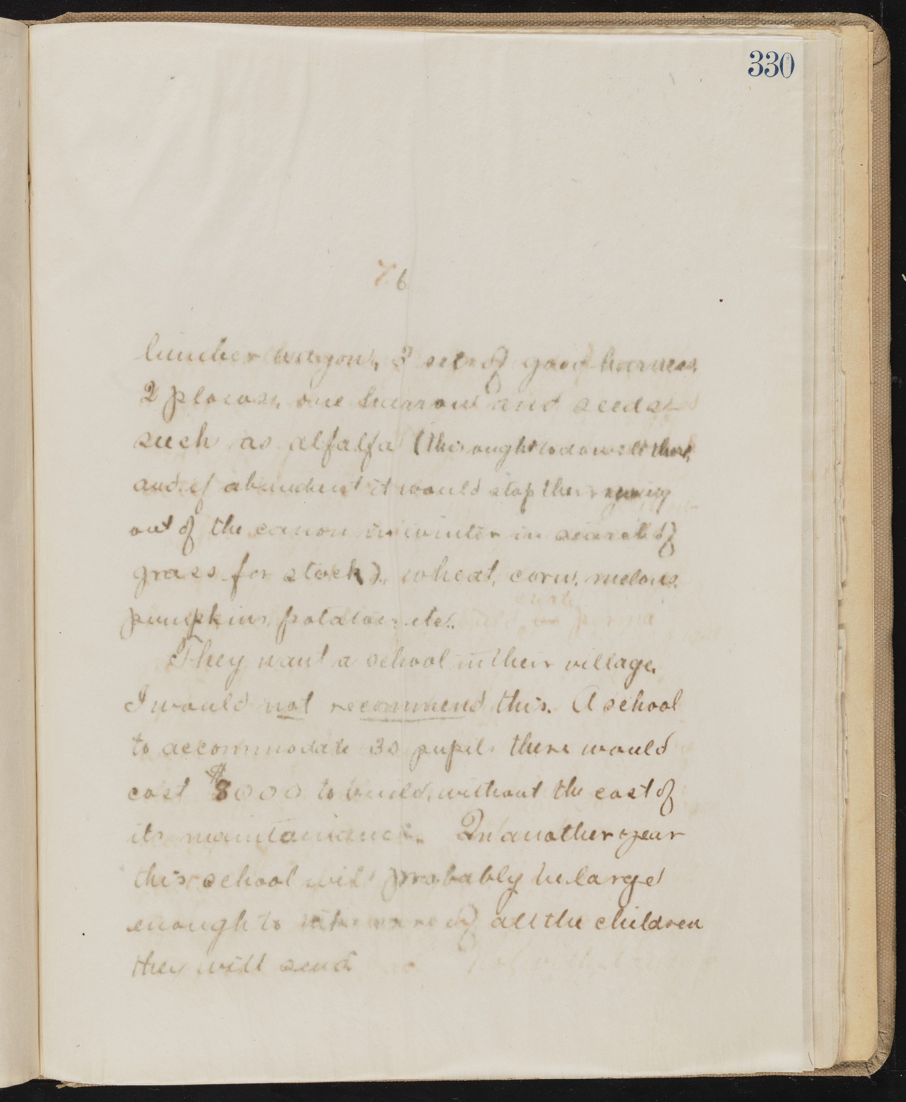 Fort Mojave Industrial School correspondence, administrative and financial information, image 283