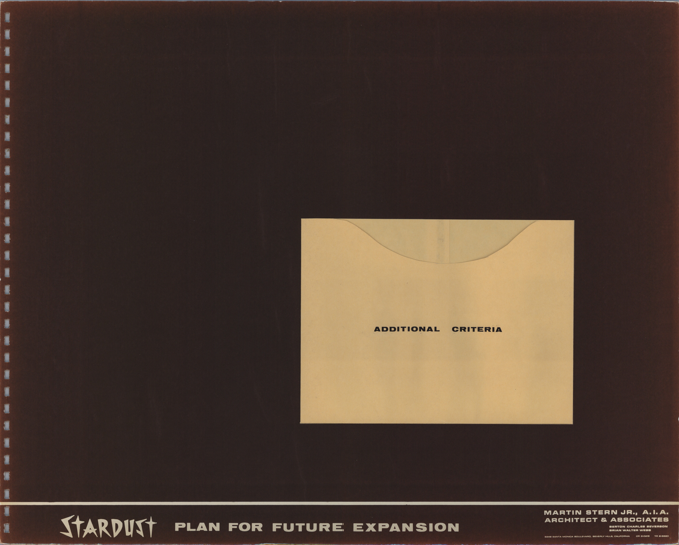 Stardust Plan for Future Expansion, back cover
