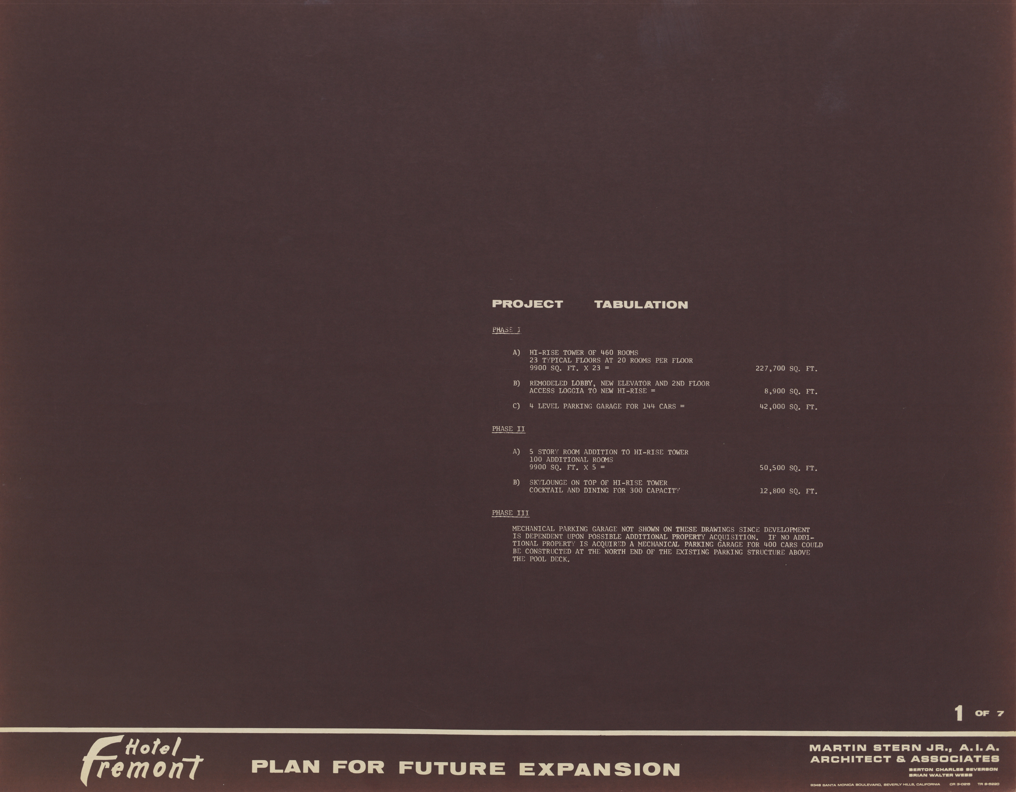 Hotel Fremont Plan for Future Expansion, image 1